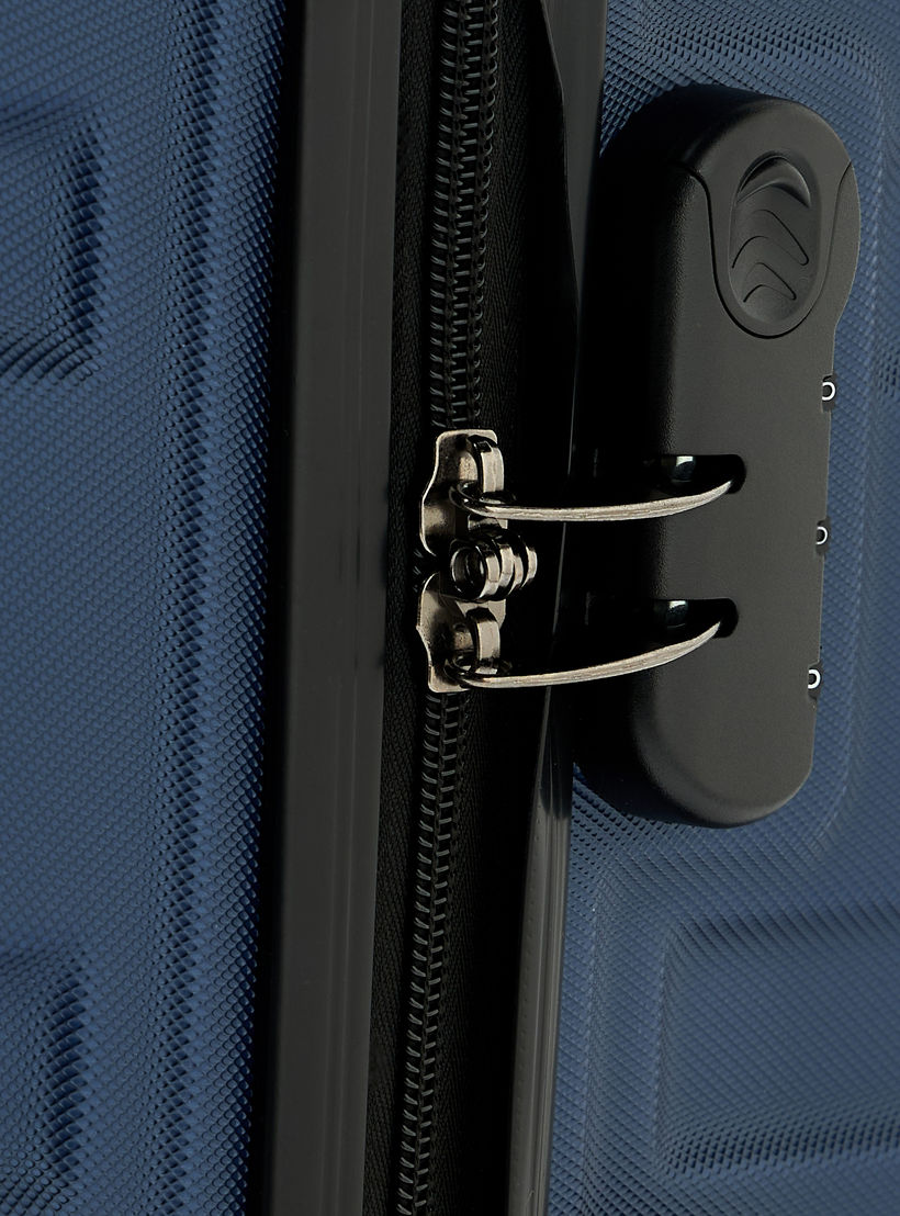 WAVE Textured Hardcase Luggage Trolley with Retractable Handle - 24 inches Check-In Bag-travel-luggagesandbags-luggage-image-5