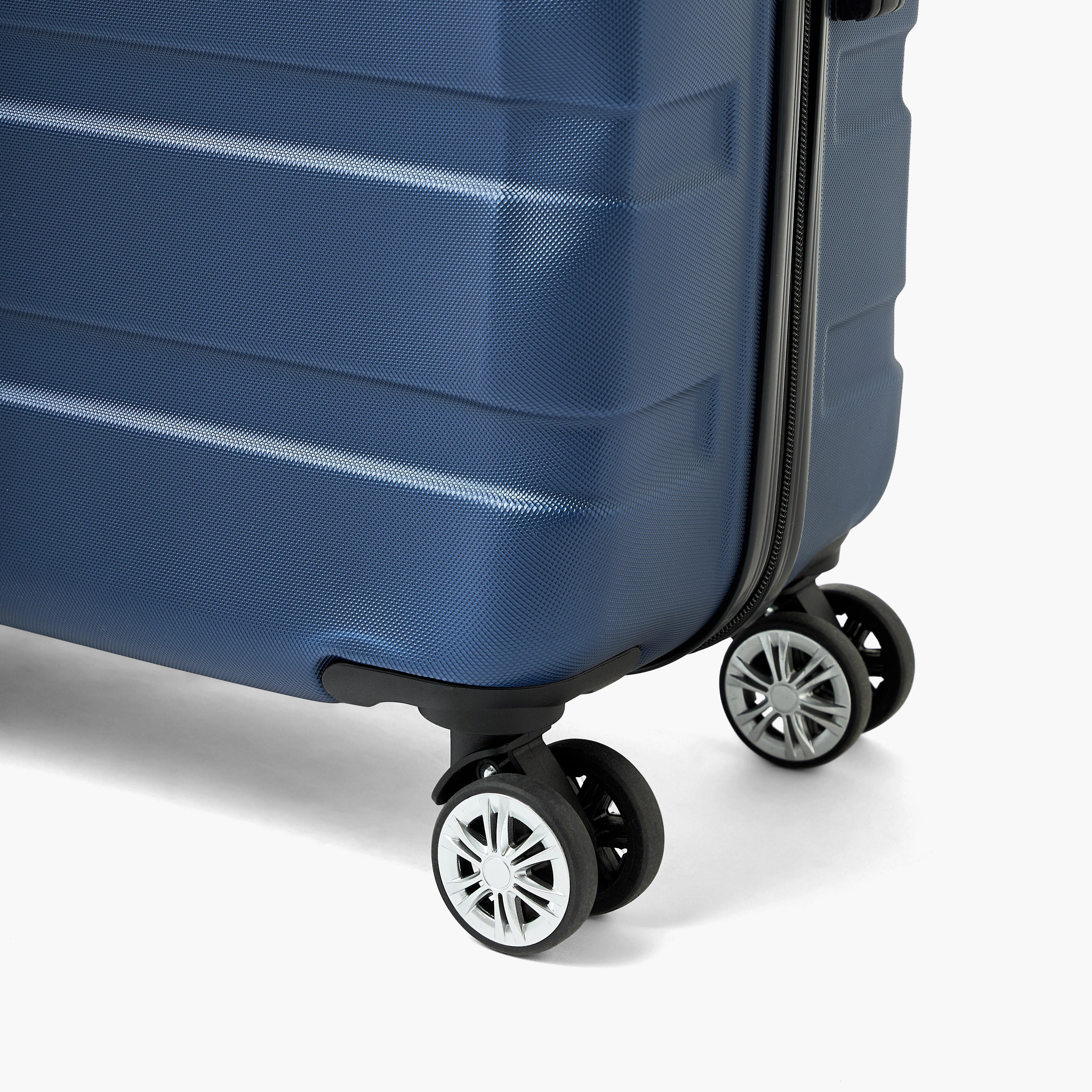 WAVE Textured Hardcase Luggage Trolley with Retractable Handle - 24 inches Check-In Bag-travel-luggagesandbags-luggage-image-6