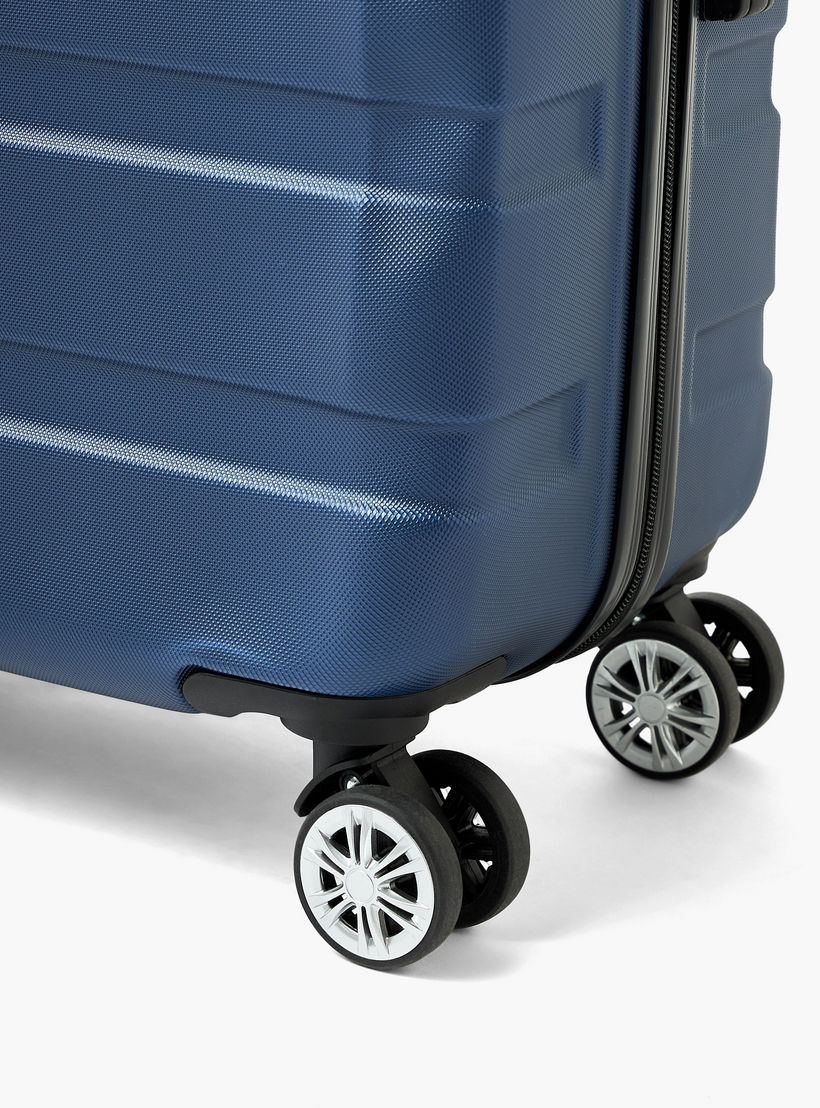 WAVE Textured Hardcase Luggage Trolley with Retractable Handle - 24 inches Check-In Bag-travel-luggagesandbags-luggage-image-6