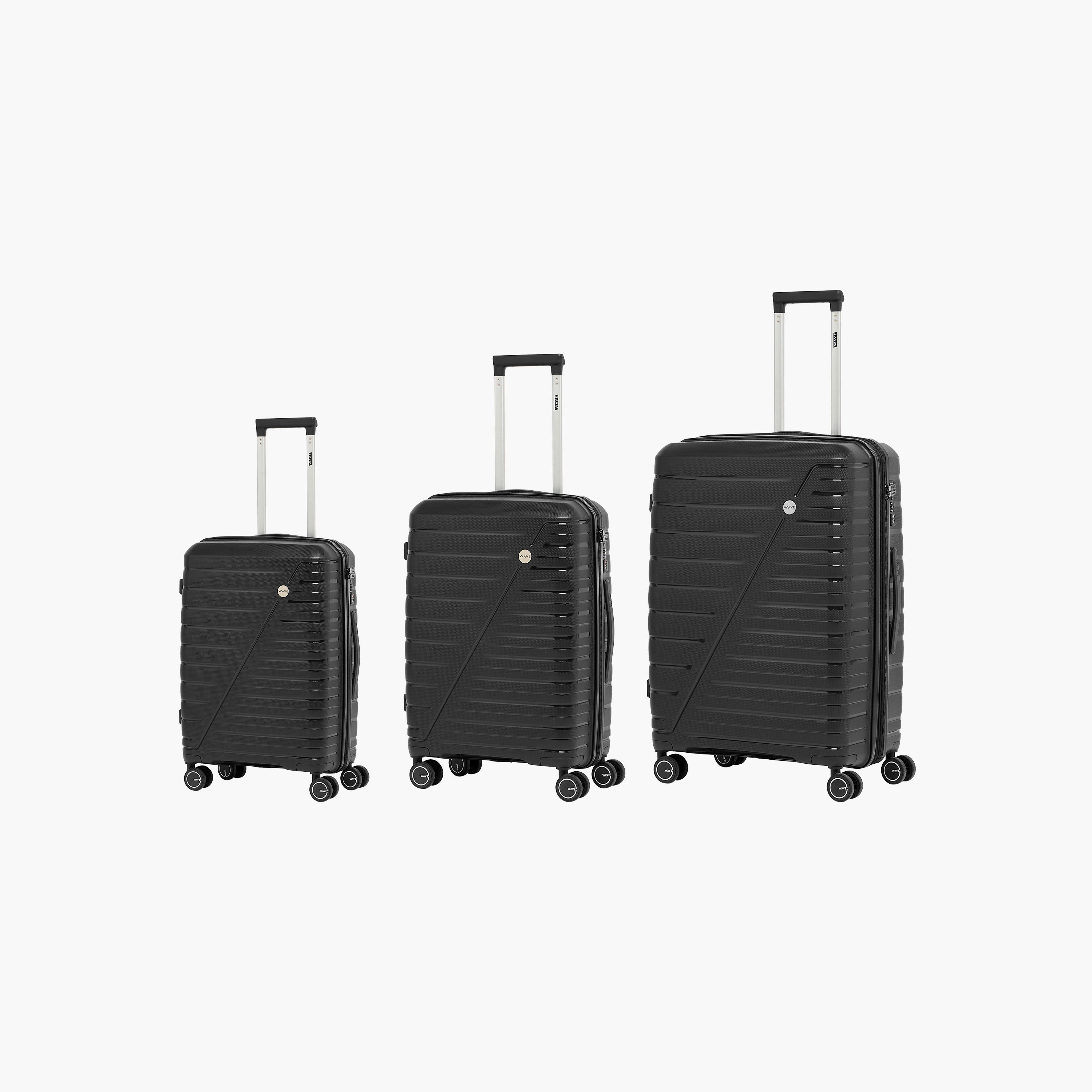 WAVE 3-Piece Textured Hardcase Luggage Trolley Set with Retractable Handle-travel-luggagesandbags-luggage-image-11