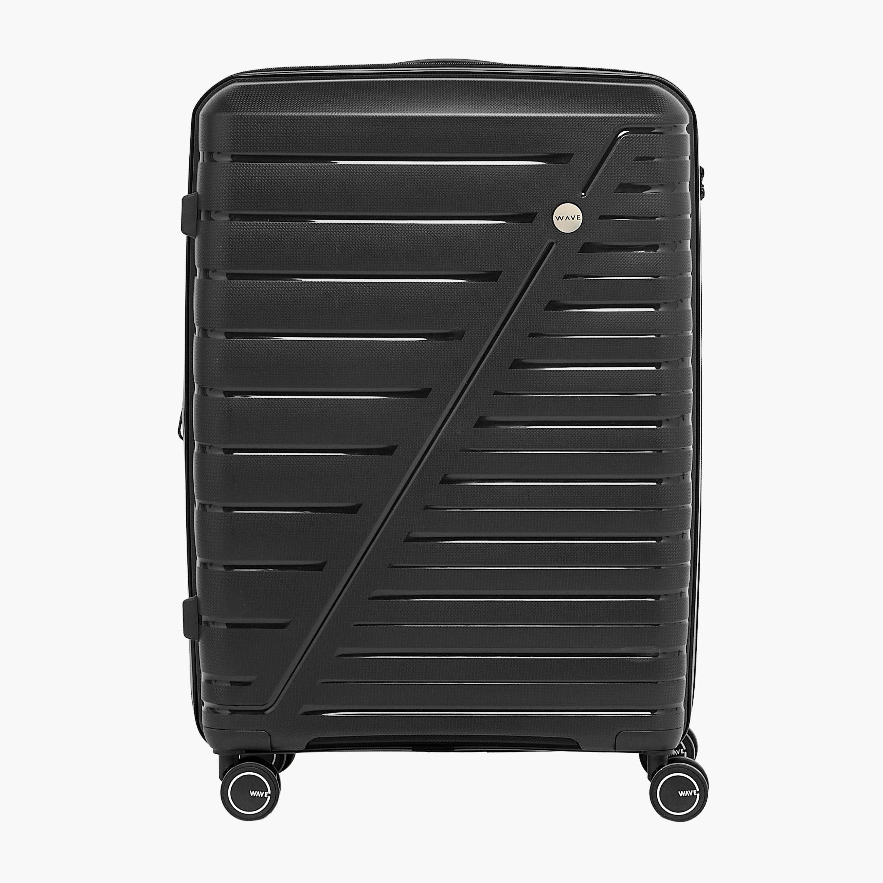 WAVE 3-Piece Textured Hardcase Luggage Trolley Set with Retractable Handle-travel-luggagesandbags-luggage-image-3