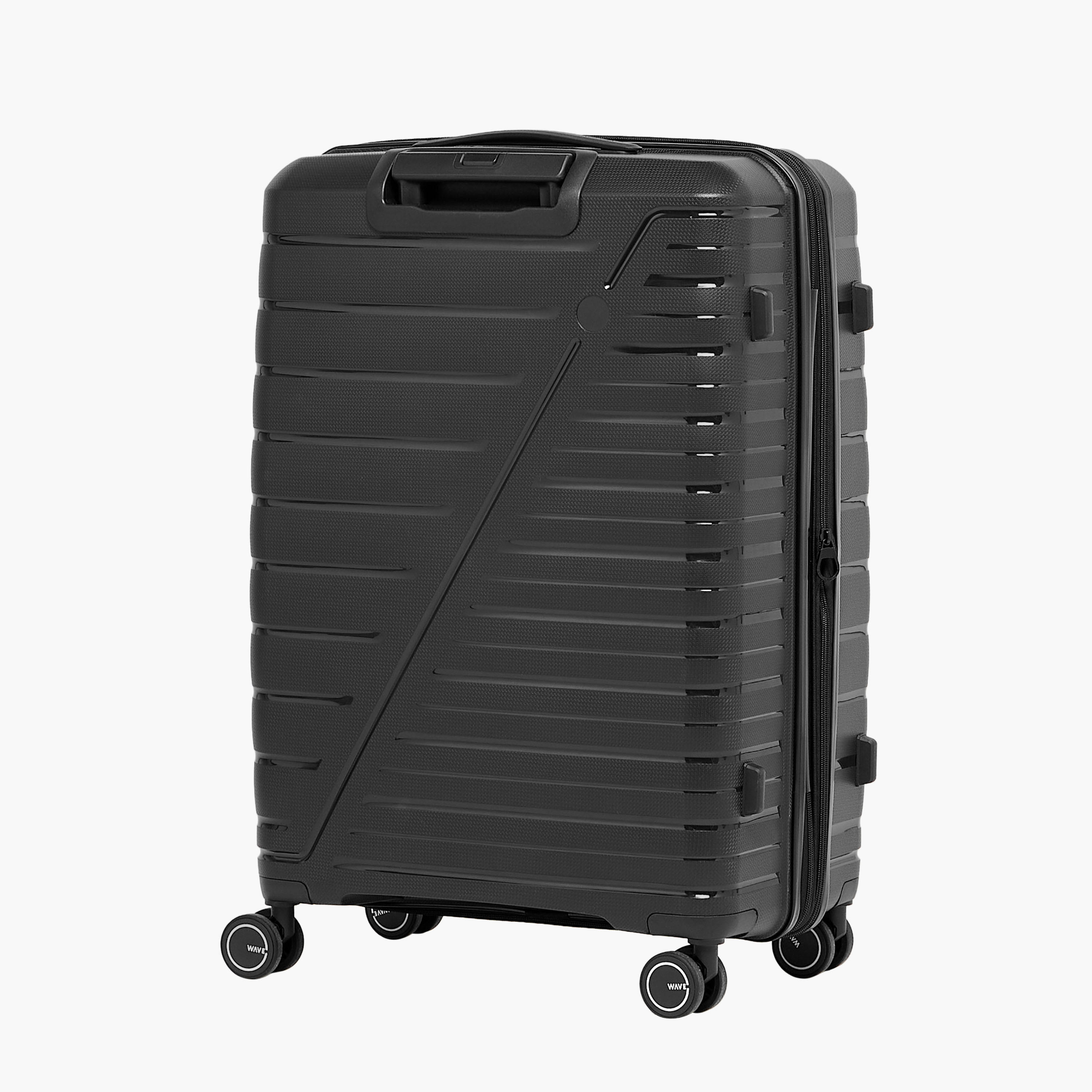 WAVE 3-Piece Textured Hardcase Luggage Trolley Set with Retractable Handle-travel-luggagesandbags-luggage-image-4