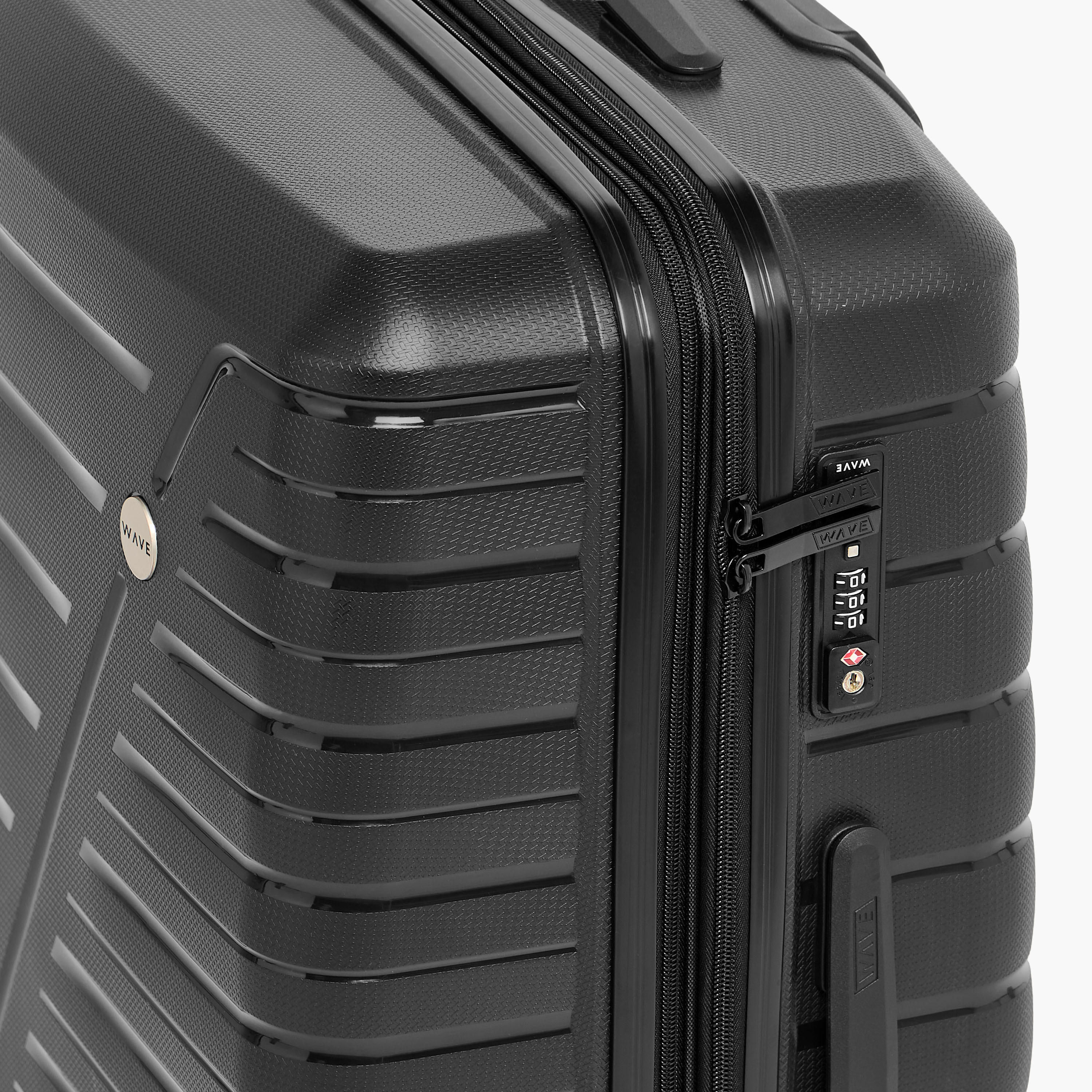 WAVE 3-Piece Textured Hardcase Luggage Trolley Set with Retractable Handle-travel-luggagesandbags-luggage-image-5