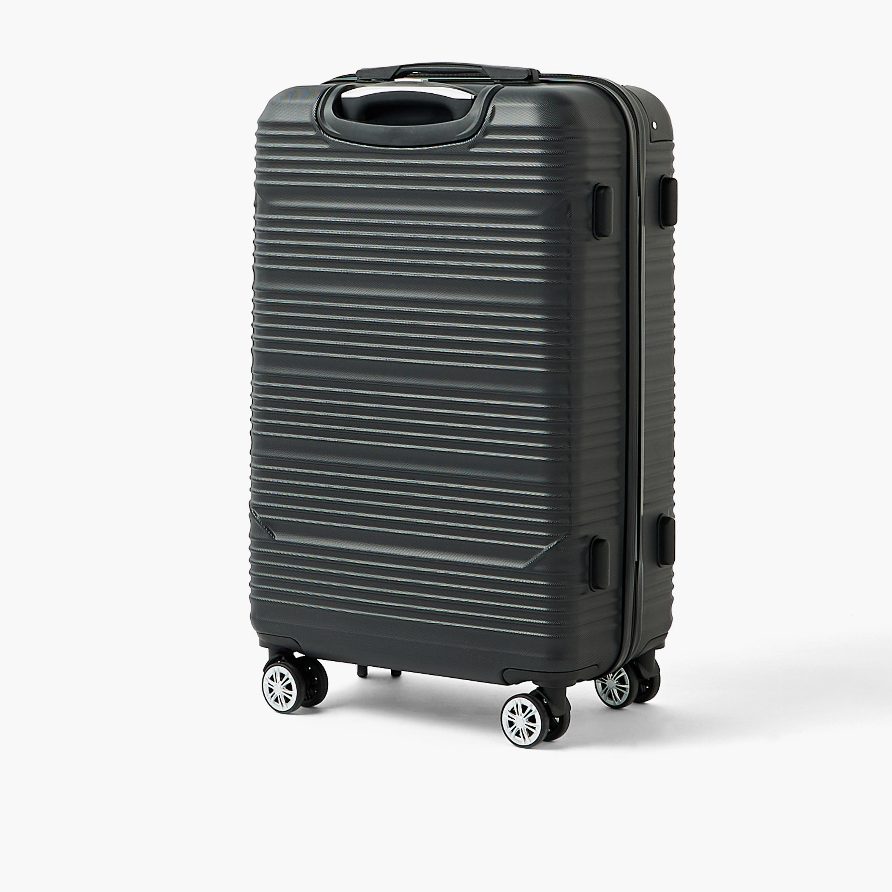 WAVE Textured Hardcase Luggage Trolley with Retractable Handle - 20 inches Cabin Bag-travel-luggagesandbags-luggage-image-3