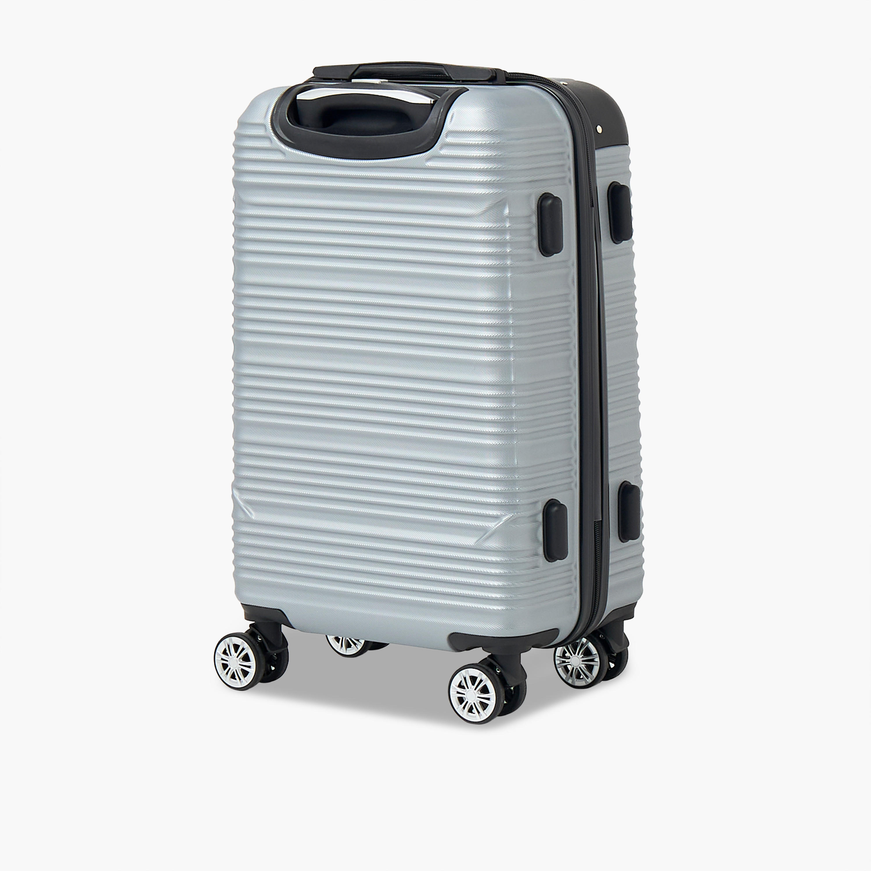 WAVE Textured Hardcase Luggage Trolley with Retractable Handle - 20 inches Cabin Bag-travel-luggagesandbags-luggage-image-3