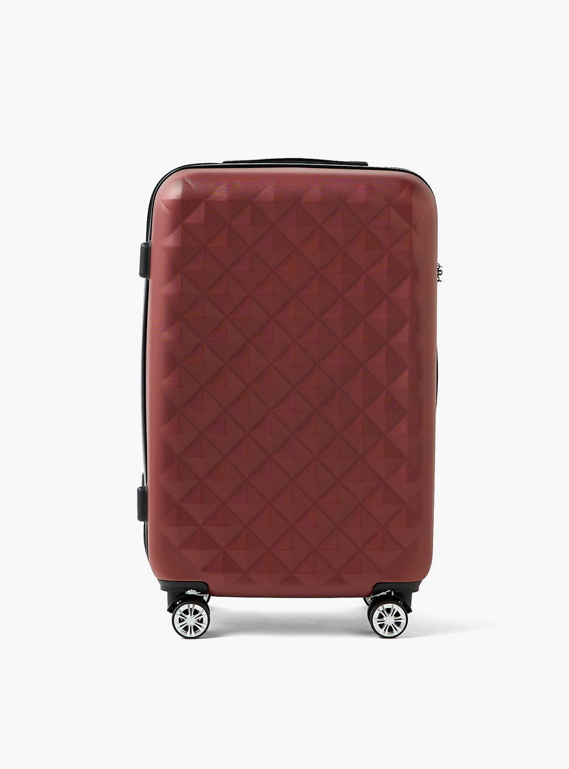 WAVE Textured Hardcase Luggage Trolley with Retractable Handle - 20 inches Cabin Bag-travel-luggagesandbags-luggage-image-2