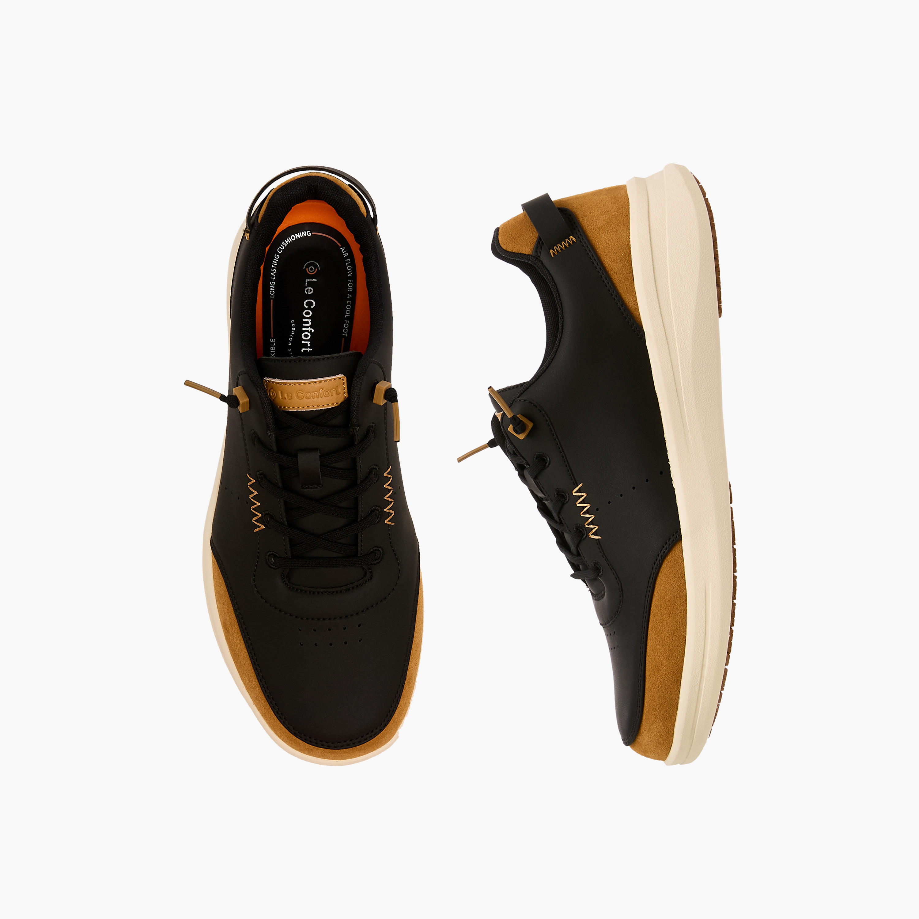 Le Confort Men Lace-Up Ankle Sneakers-men-shoes-sneakers-image-1