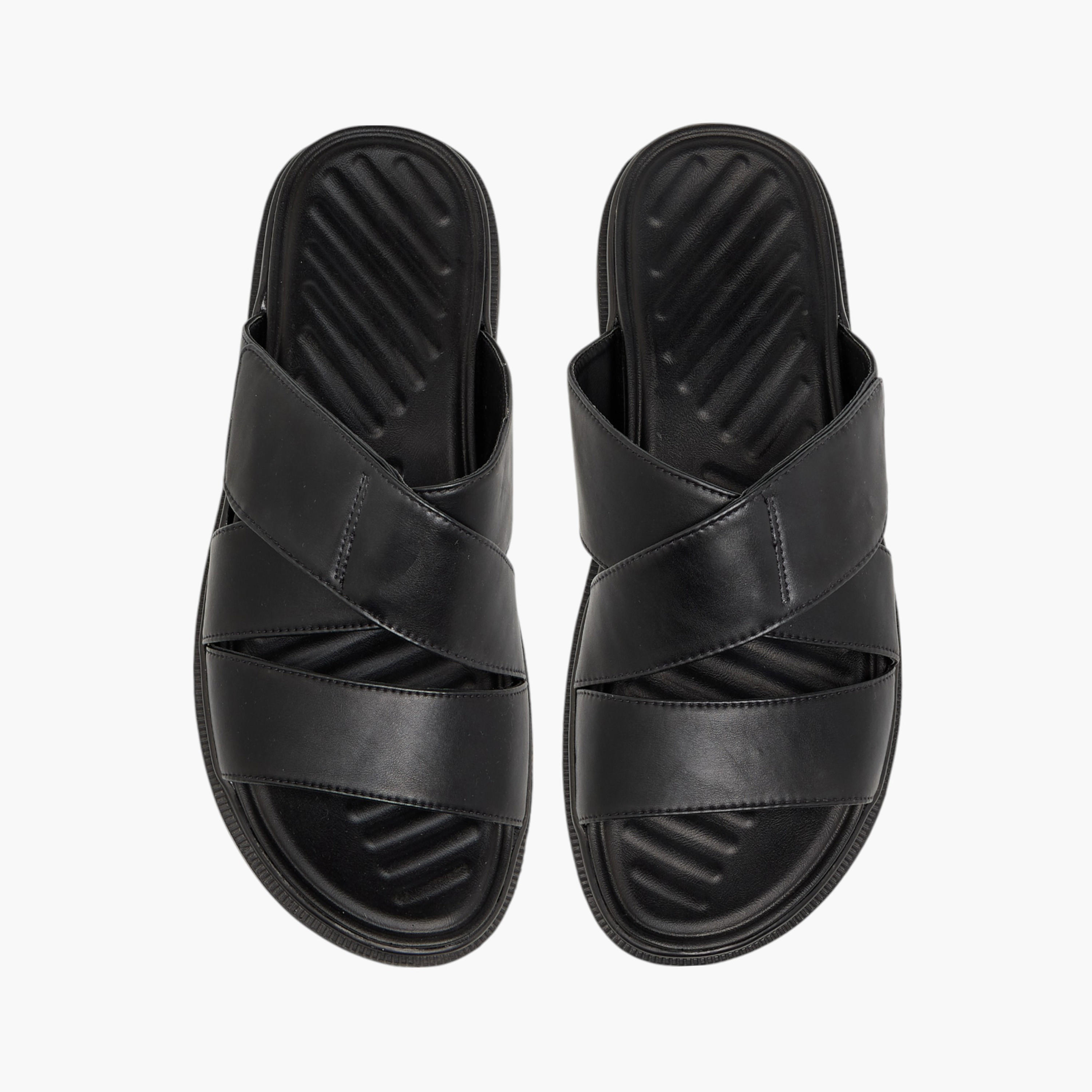 LBL by Shoexpress Cross Strap Slip-On Sandals-men-shoes-sandals-image-1