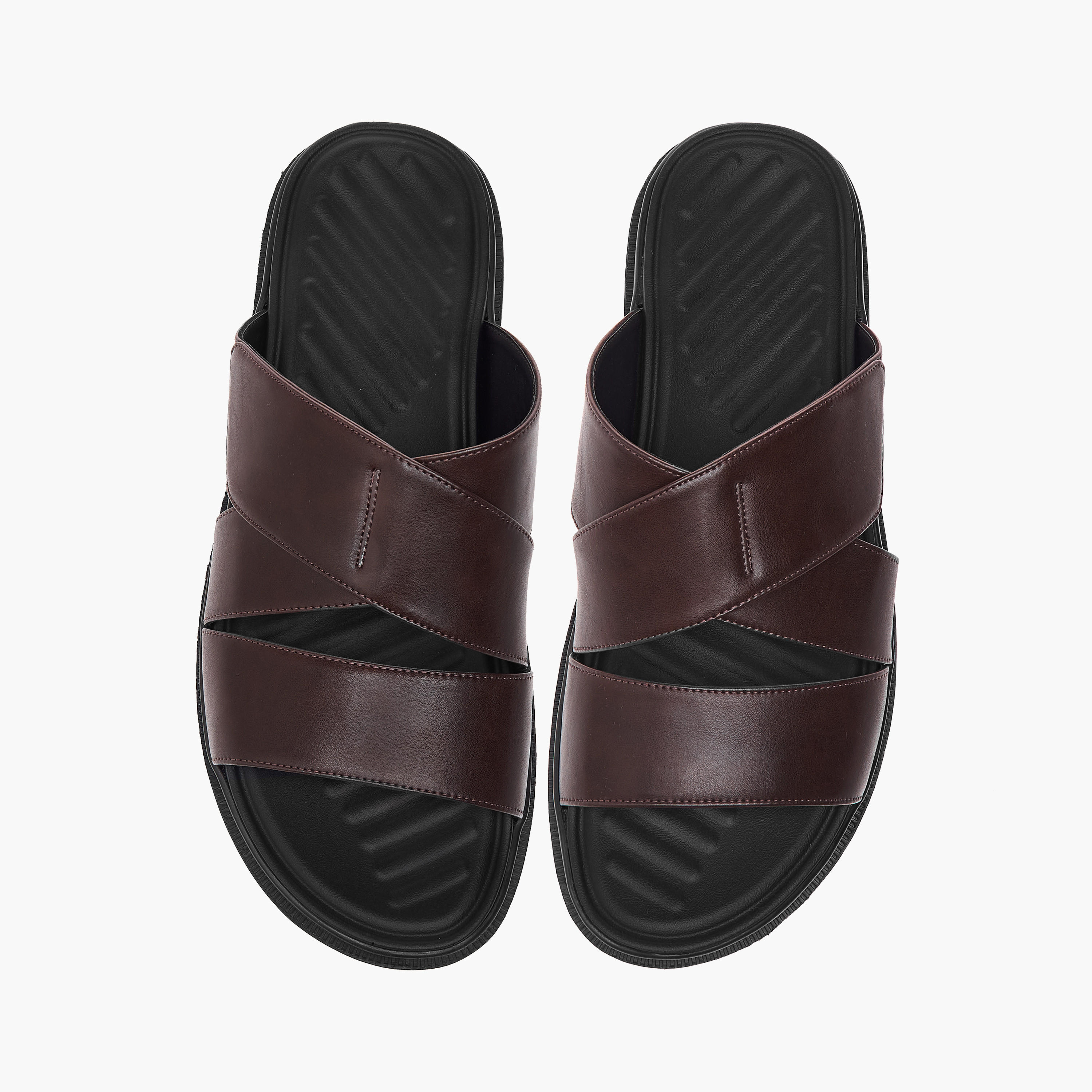 LBL by Shoexpress Cross Strap Slip-On Sandals-men-shoes-sandals-image-1