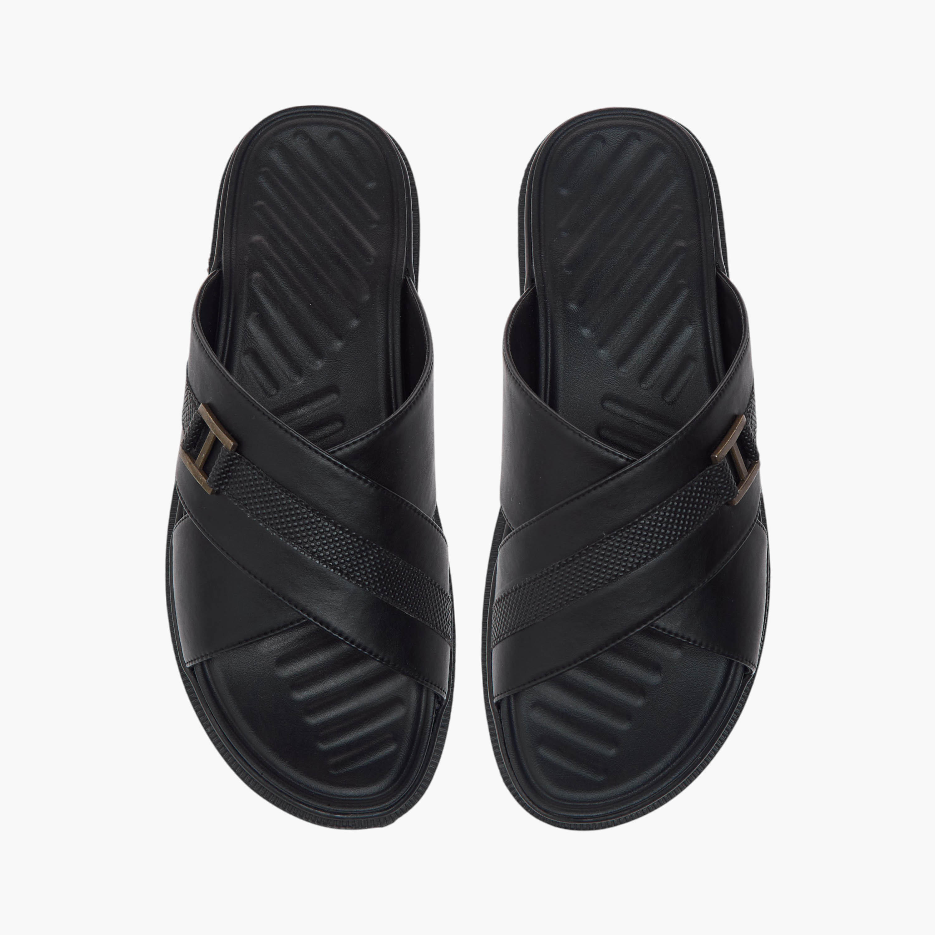LBL by Shoexpress Cross Strap Slip-On Comfort Sandals-men-shoes-sandals-image-1