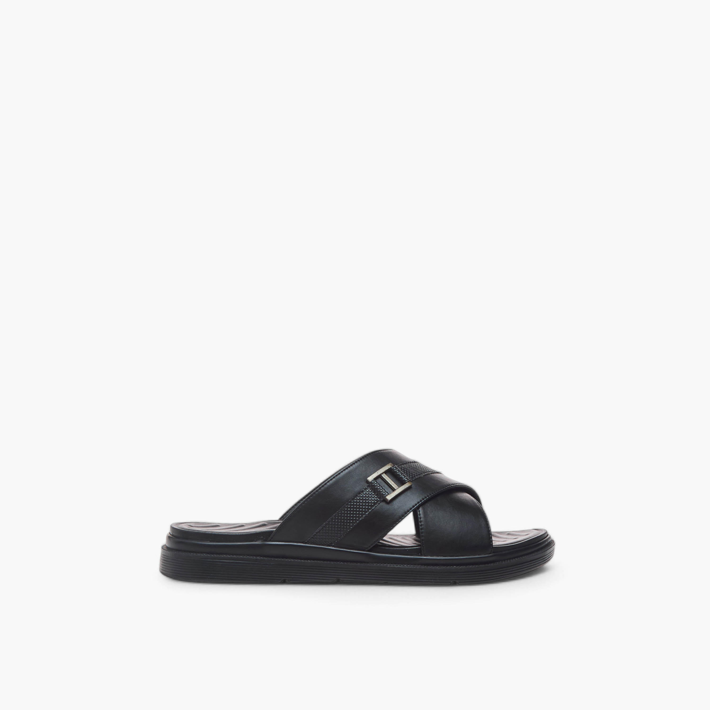 صندل مريح سهل الارتداء بحزام متقاطع من أل بي أل من شو إكسبريس-men-shoes-sandals-image-2