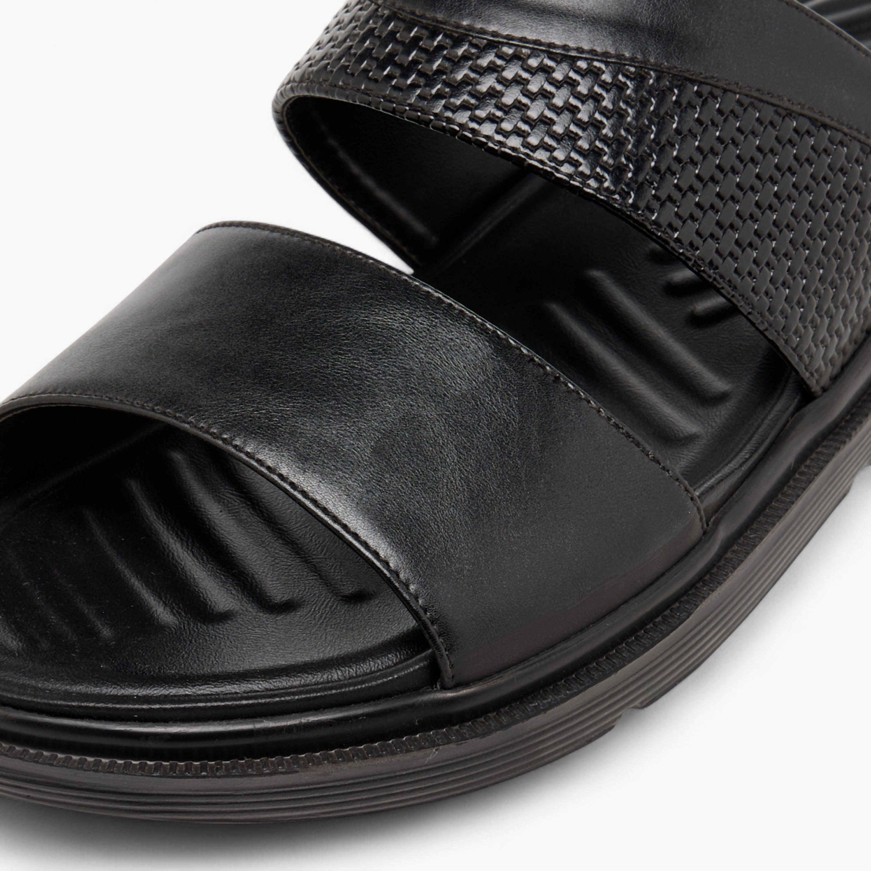 LBL by Shoexpress Textured Slip-On Comfort Sandals-men-shoes-sandals-image-4