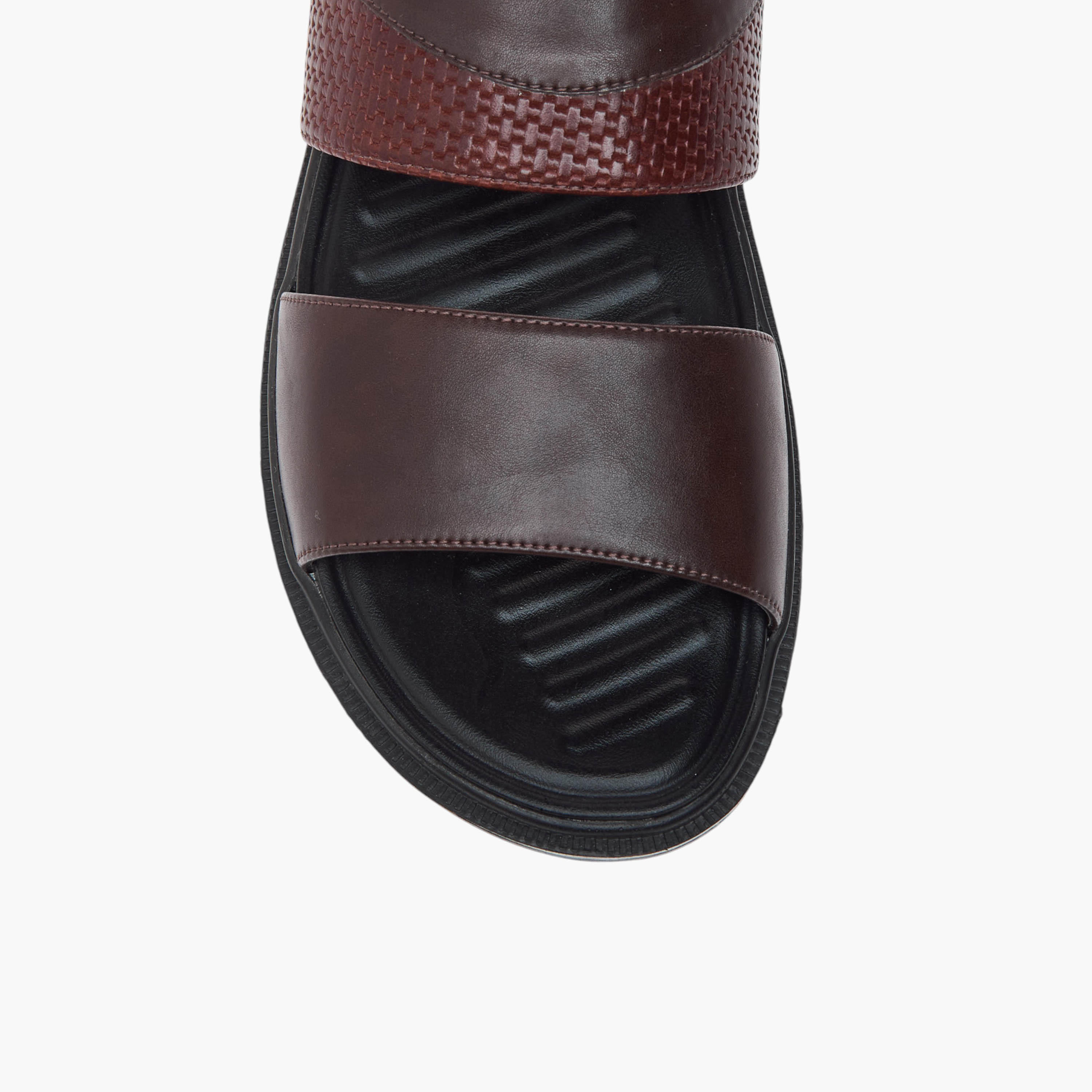 LBL by Shoexpress Textured Slip-On Comfort Sandals-men-shoes-sandals-image-3