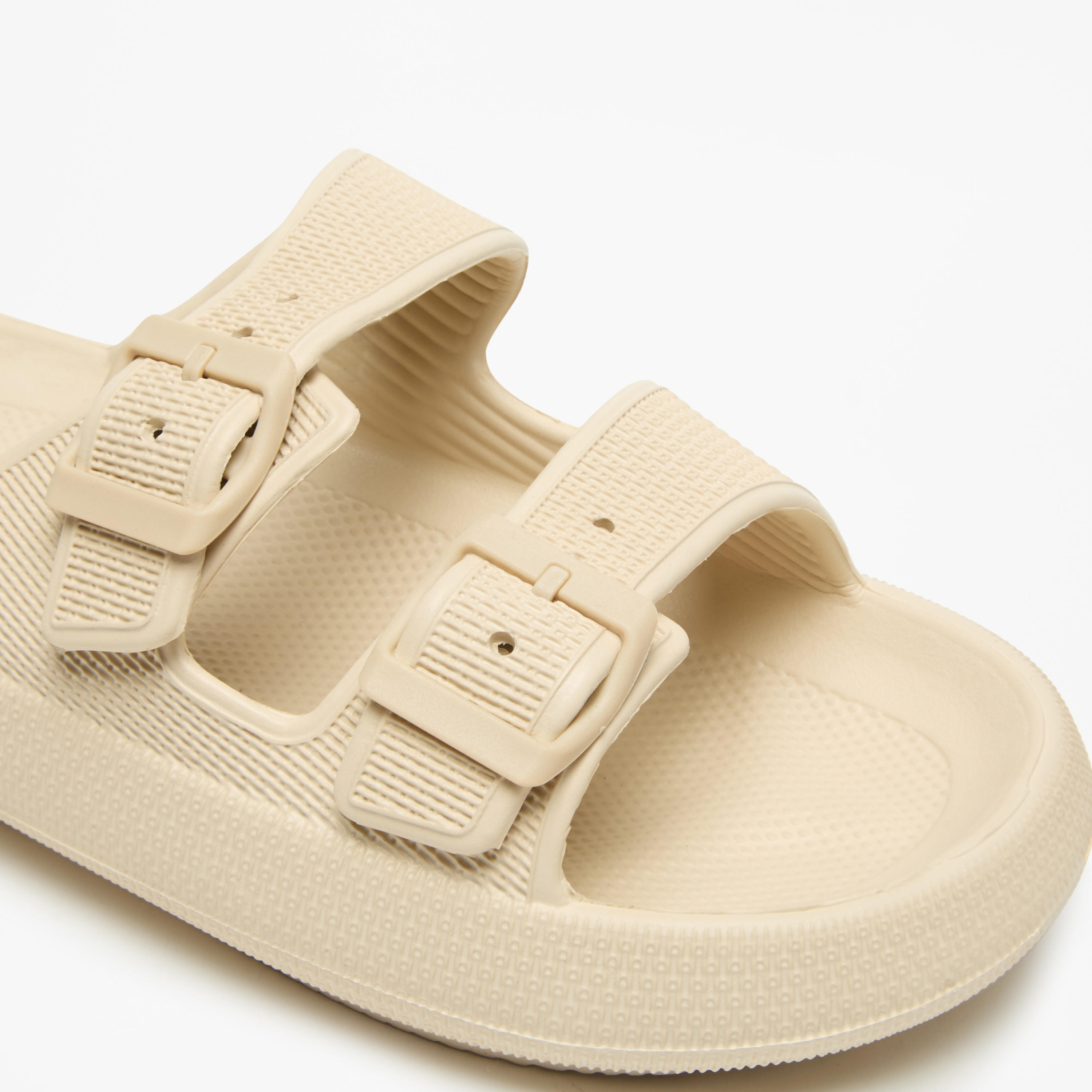 Flora Bella Textured Slip-On Sandal with Buckle Detail-women-shoes-flats-sandals-image-5