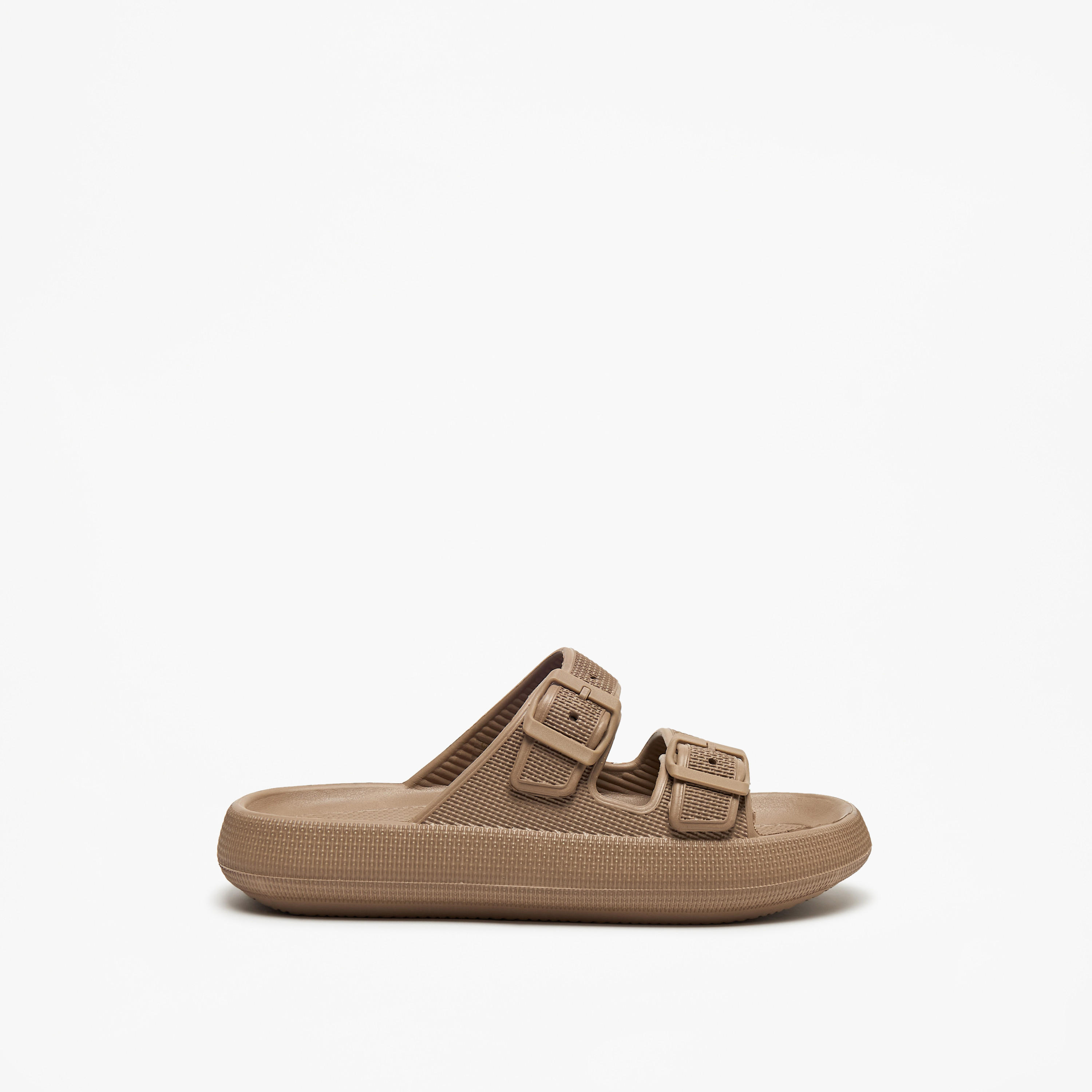 Flora Bella Textured Slip-On Sandal with Buckle Detail-women-shoes-flats-sandals-image-3