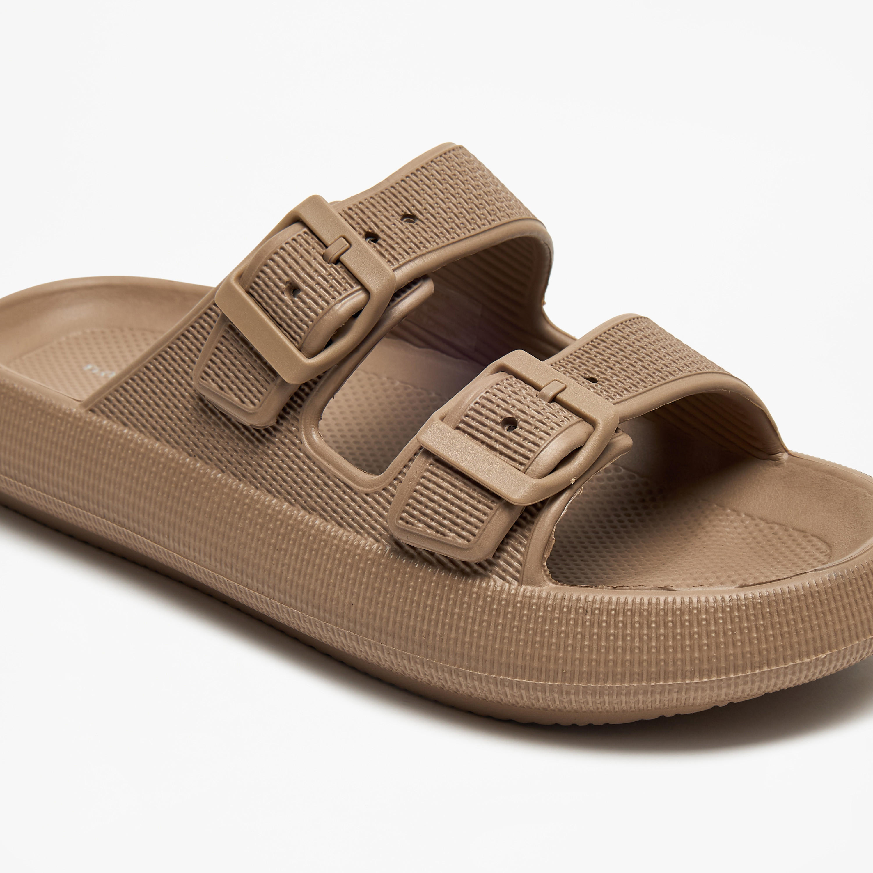 Flora Bella Textured Slip-On Sandal with Buckle Detail-women-shoes-flats-sandals-image-5