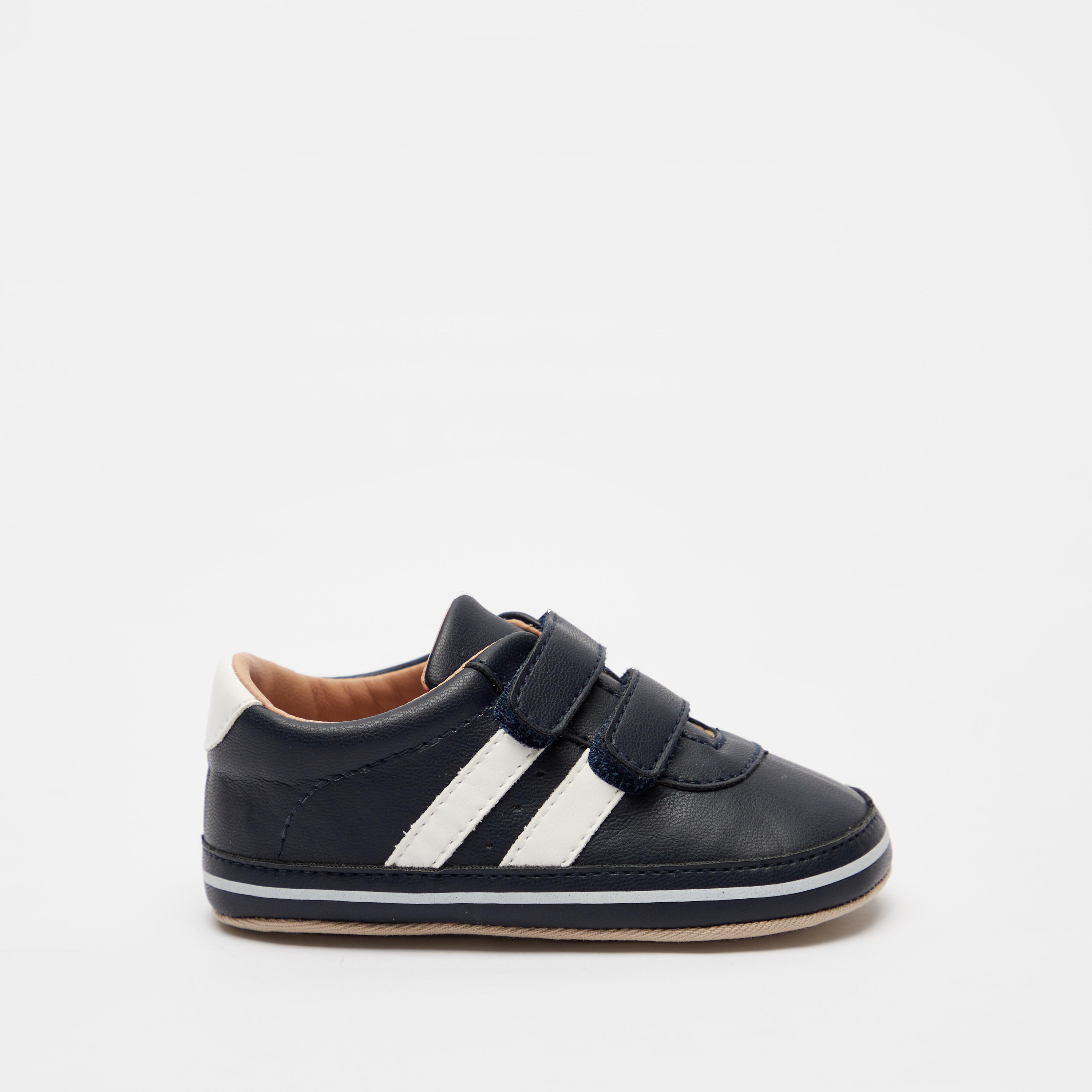 Barefeet Panel Detail Sneakers with Hook and Loop Closure-baby-boys-shoes-closedshoes-image-6