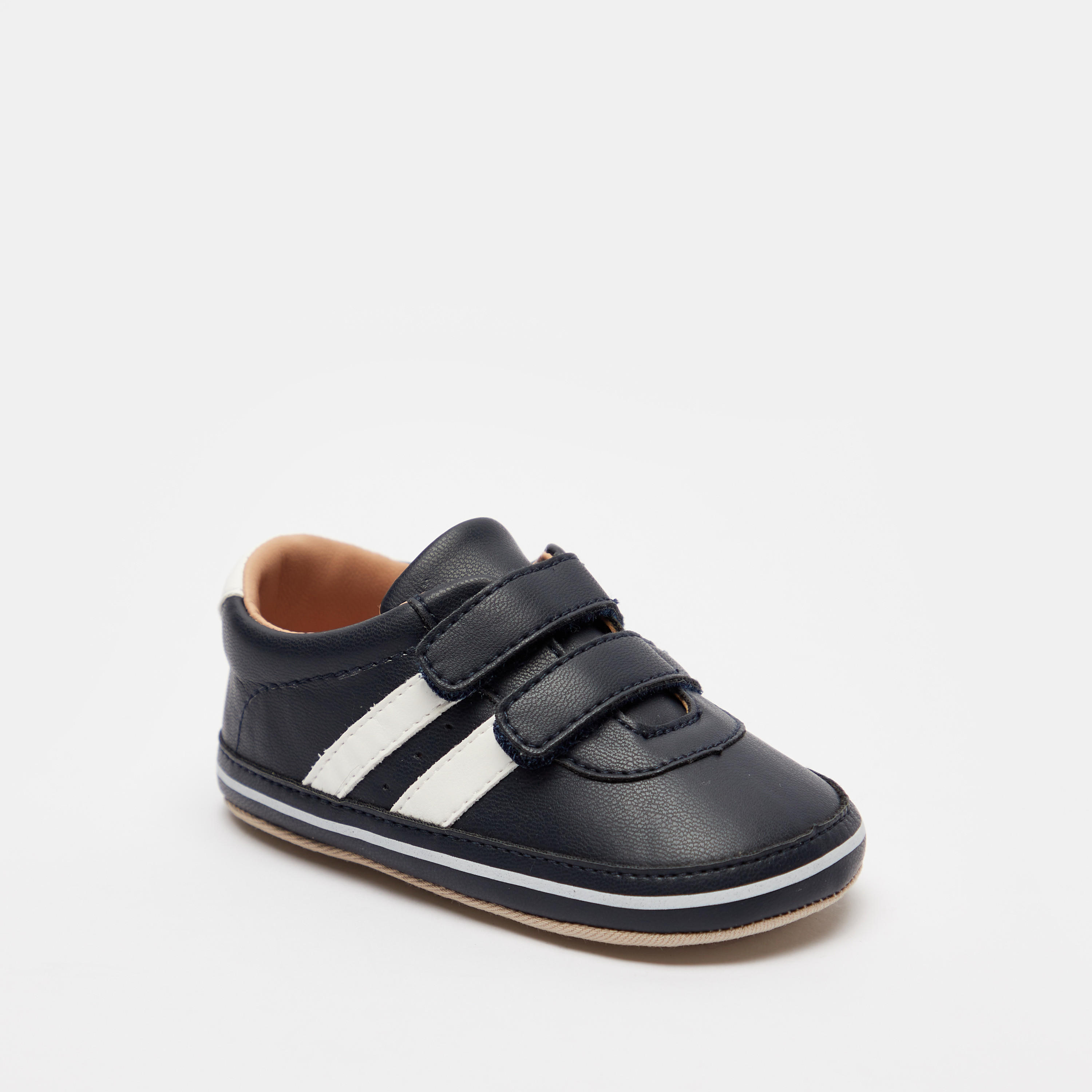 Barefeet Panel Detail Sneakers with Hook and Loop Closure-baby-boys-shoes-closedshoes-image-7