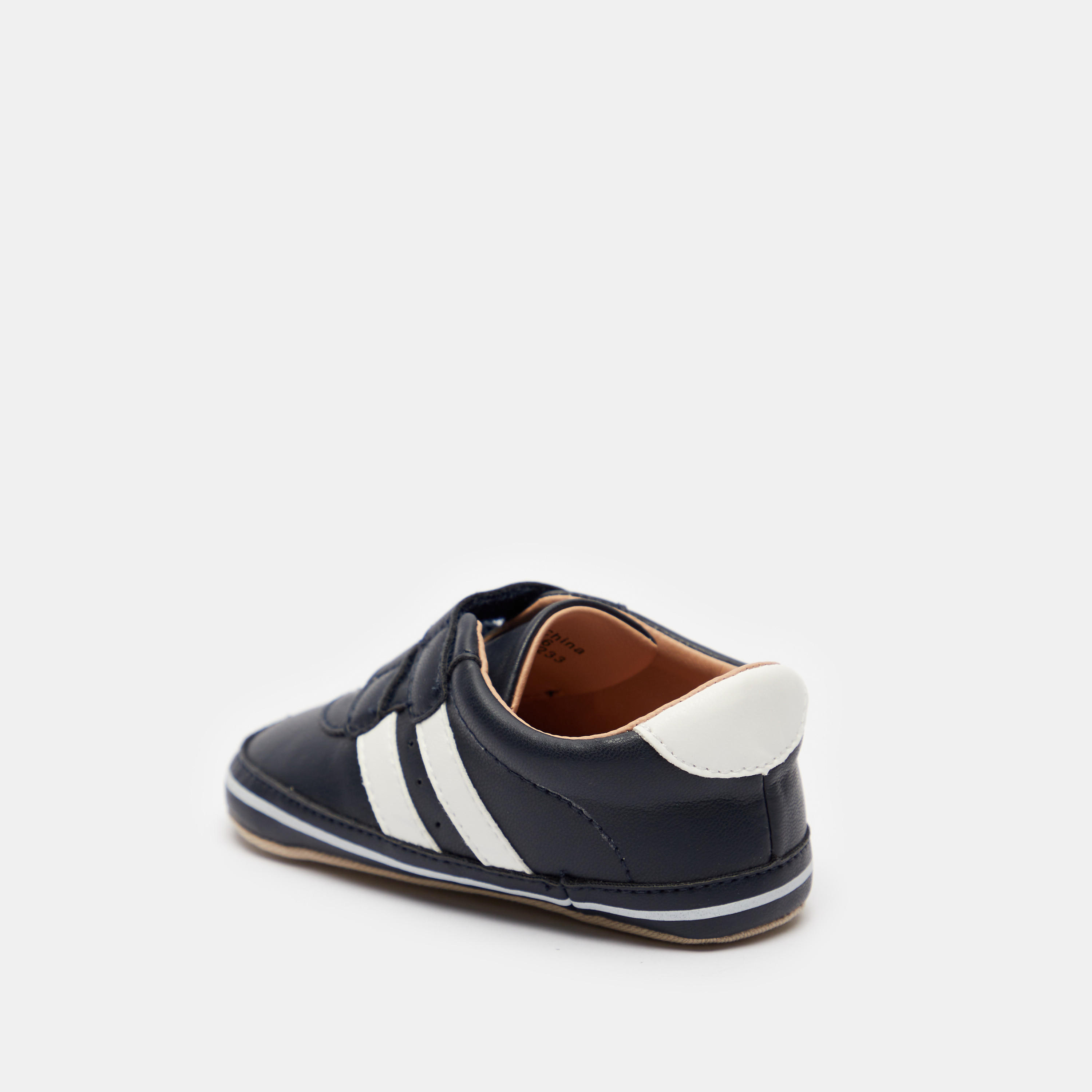 Barefeet Panel Detail Sneakers with Hook and Loop Closure-baby-boys-shoes-closedshoes-image-8