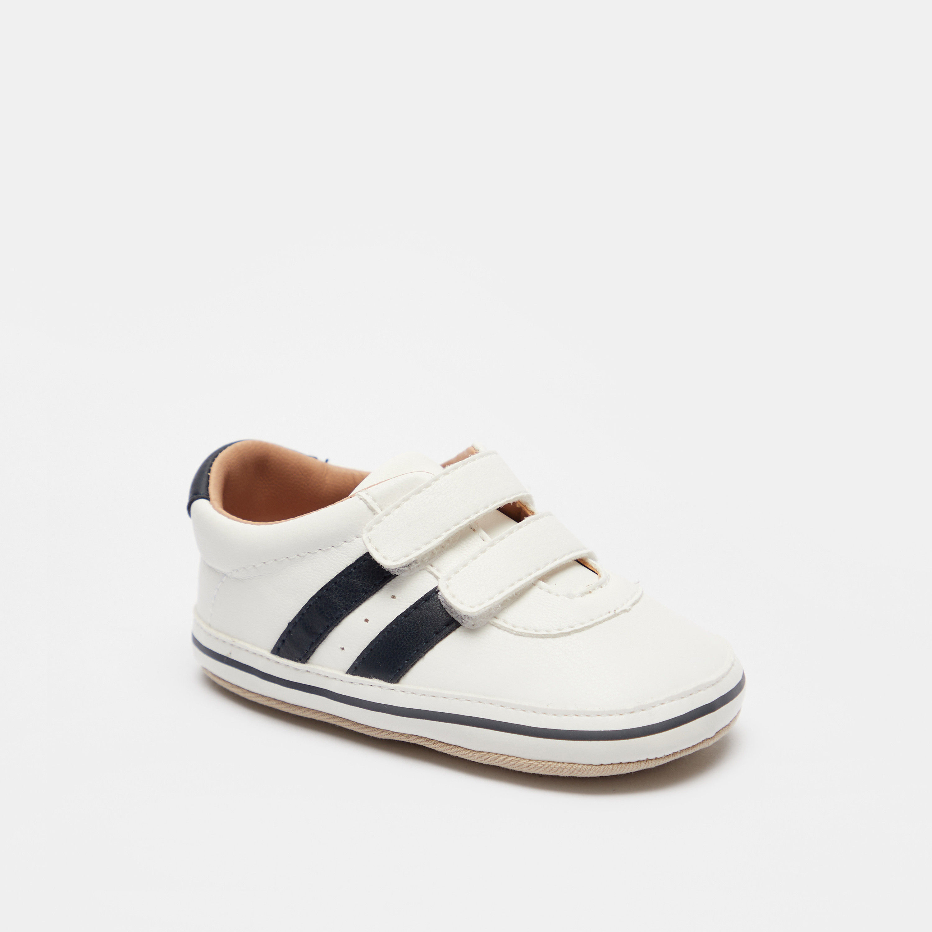 Barefeet Panel Detail Sneakers with Hook and Loop Closure-baby-boys-shoes-closedshoes-image-1