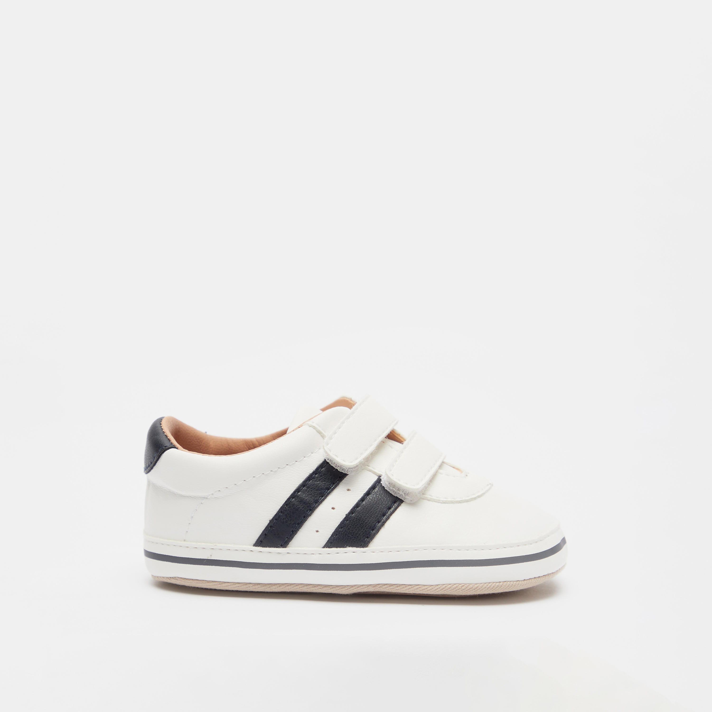 Barefeet Panel Detail Sneakers with Hook and Loop Closure-baby-boys-shoes-closedshoes-image-2