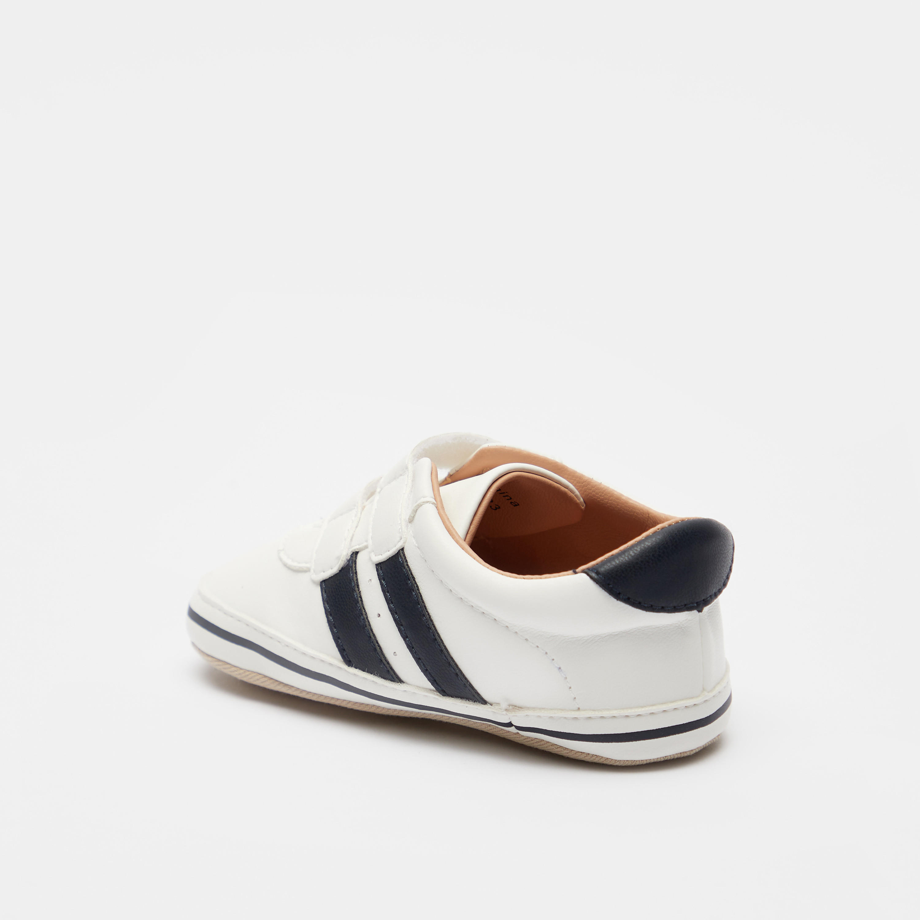 Barefeet Panel Detail Sneakers with Hook and Loop Closure-baby-boys-shoes-closedshoes-image-3