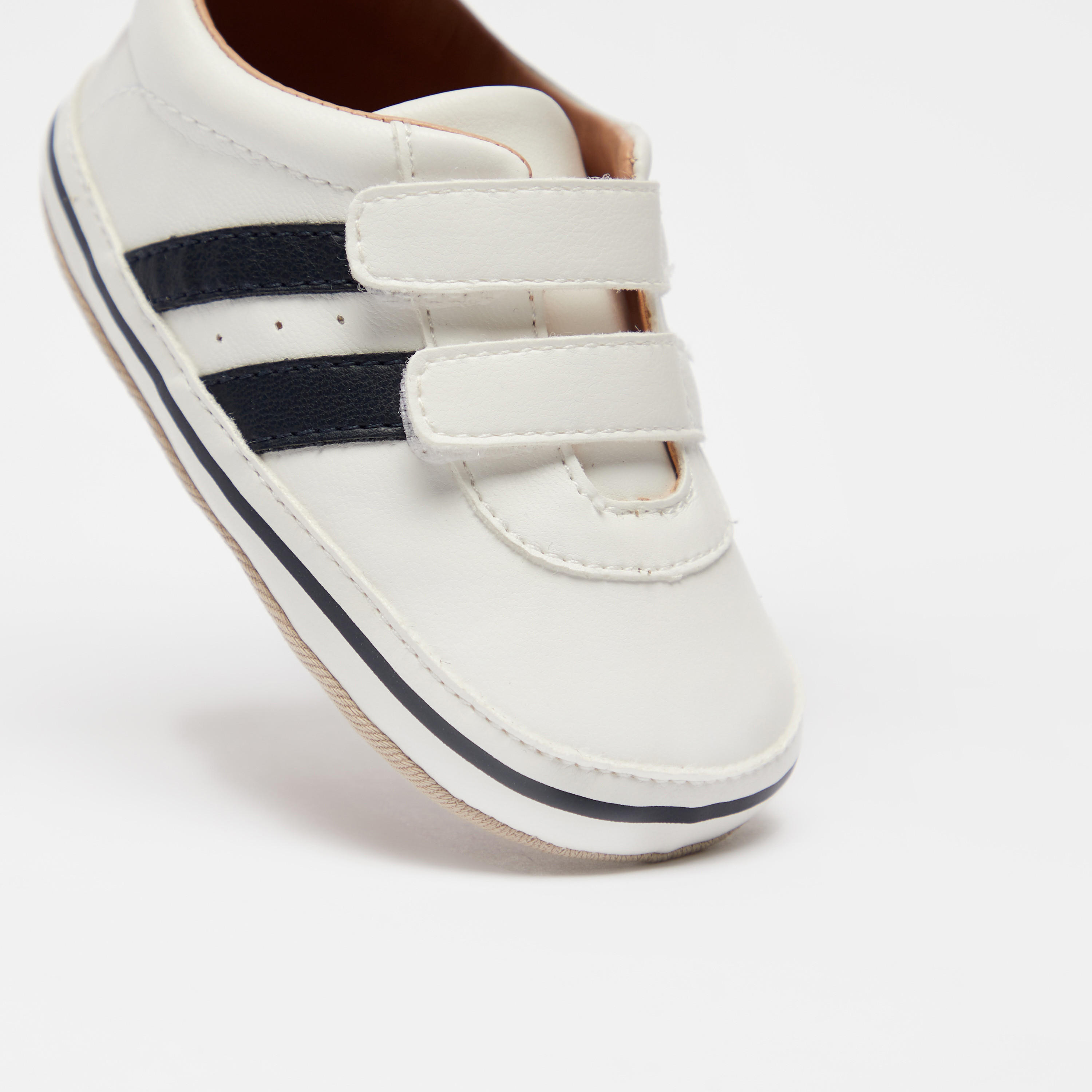 Barefeet Panel Detail Sneakers with Hook and Loop Closure-baby-boys-shoes-closedshoes-image-4