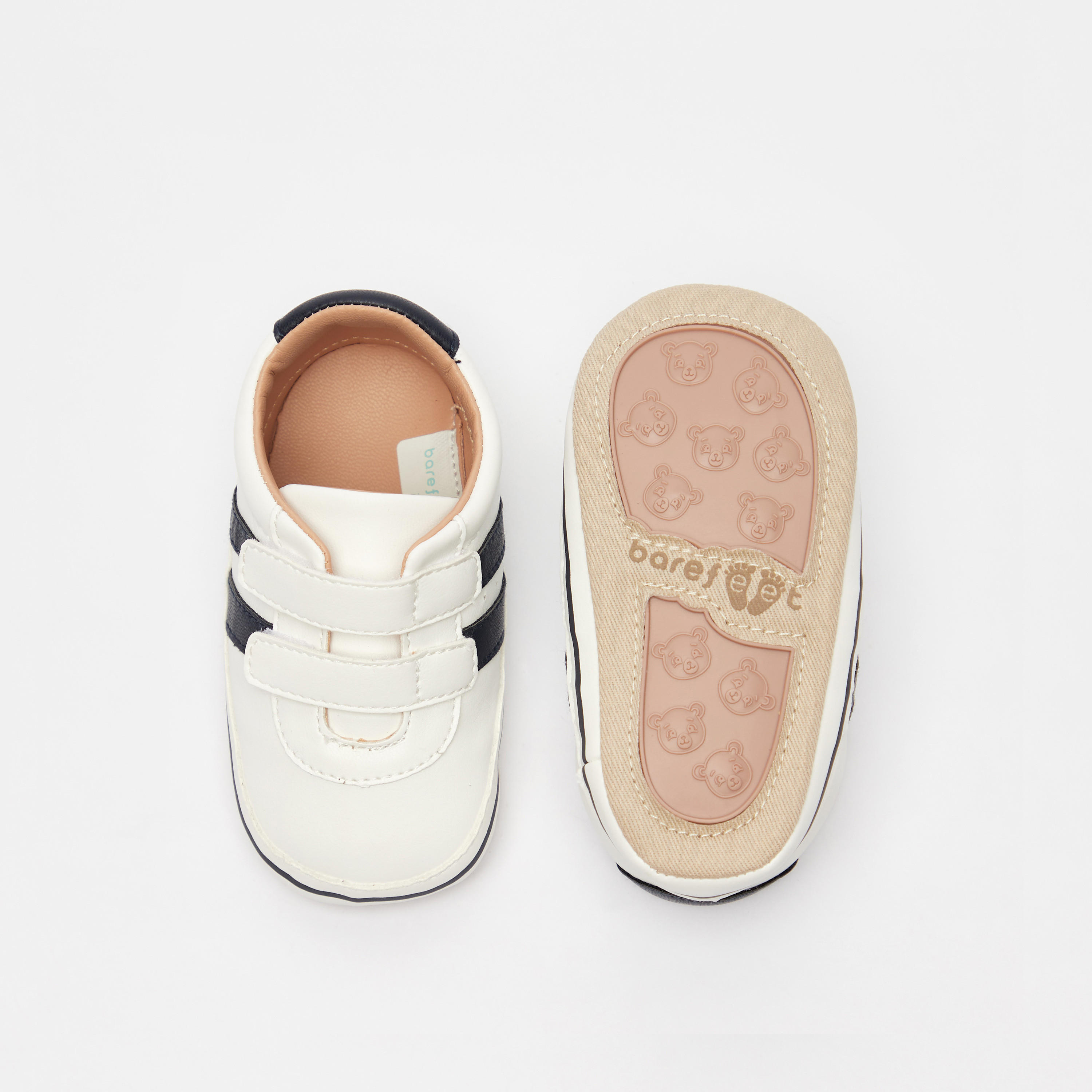 Barefeet Panel Detail Sneakers with Hook and Loop Closure-baby-boys-shoes-closedshoes-image-5