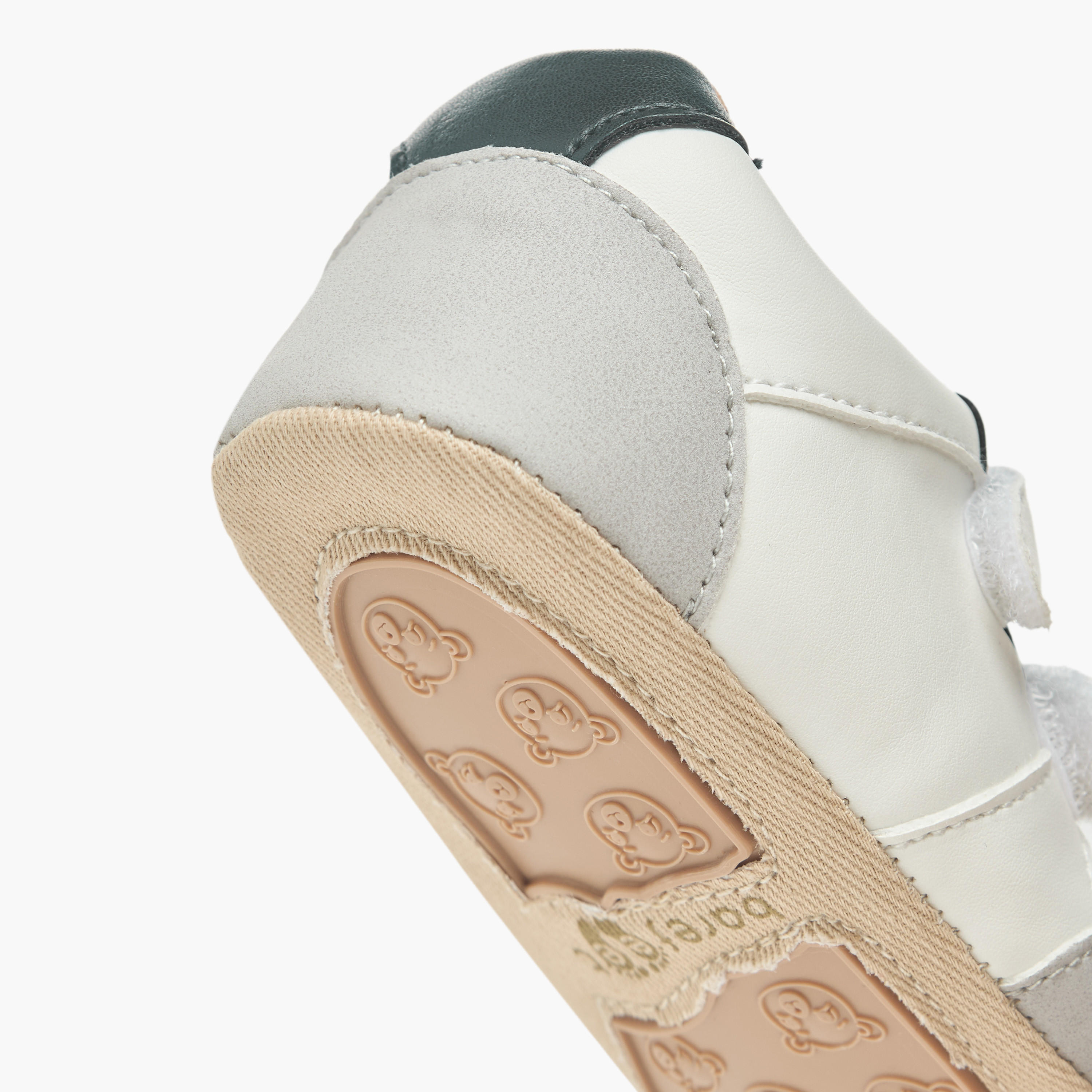 Barefeet Panelled Booties with Hook and Loop Closure-baby-boys-shoes-booties-image-5