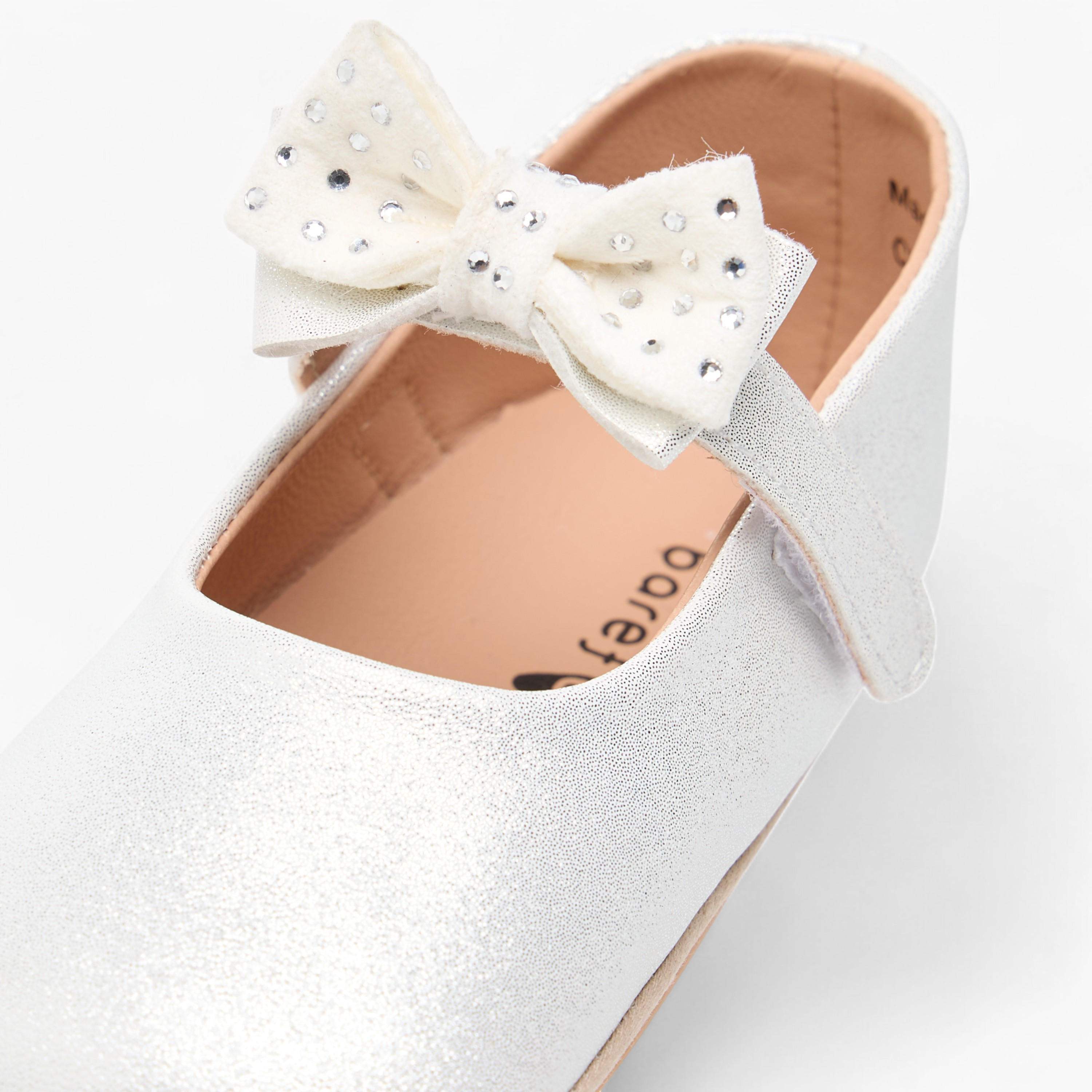 Barefeet Bow Accent Shoes with Hook and Loop Closure-baby-girls-shoes-closedshoes-image-4