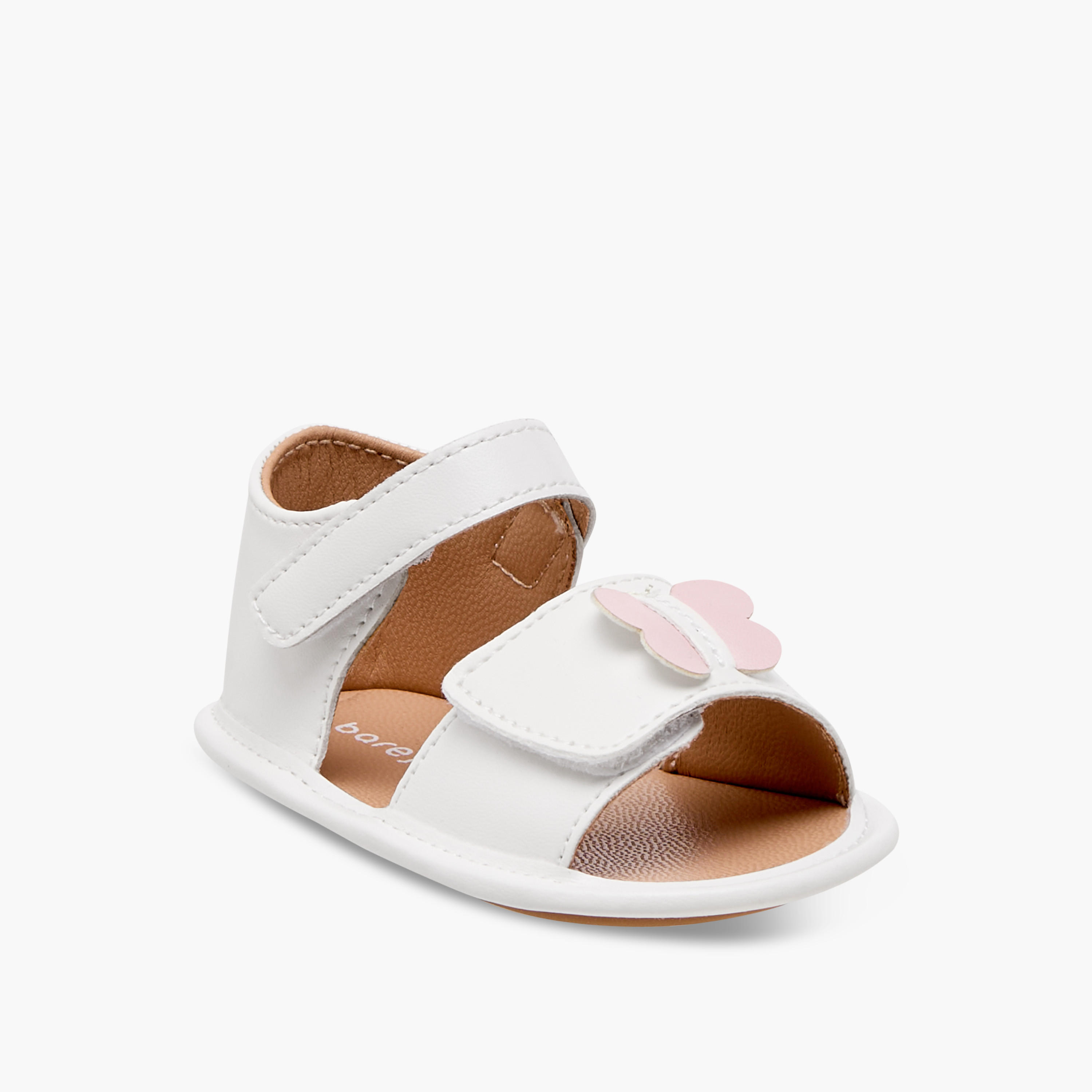 Barefeet Butterfly Accent Booties with Hook and Loop Closure-baby-girls-shoes-booties-image-2