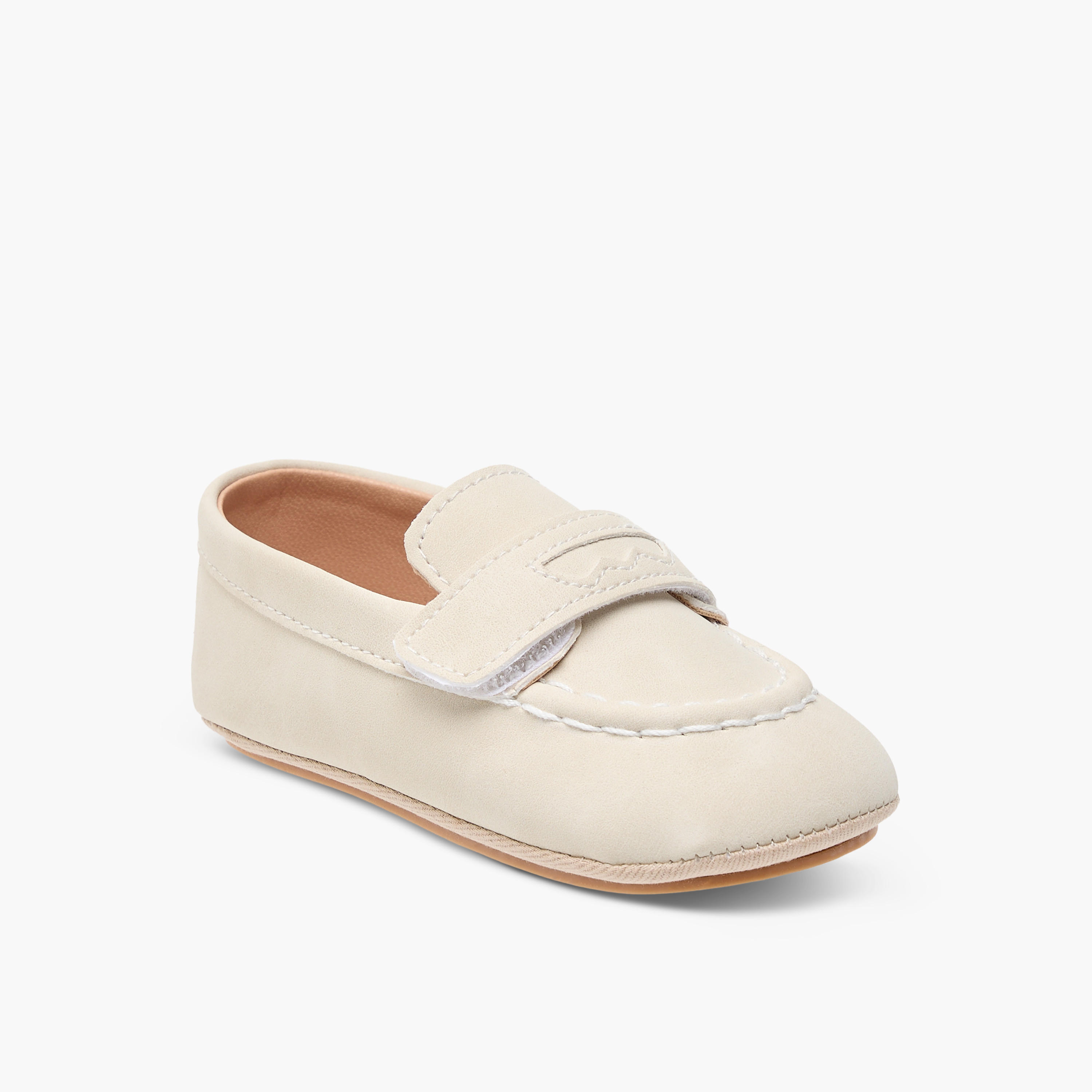 Barefeet Stitch Detail Shoes with Hook and Loop Closure-baby-boys-shoes-closedshoes-image-2