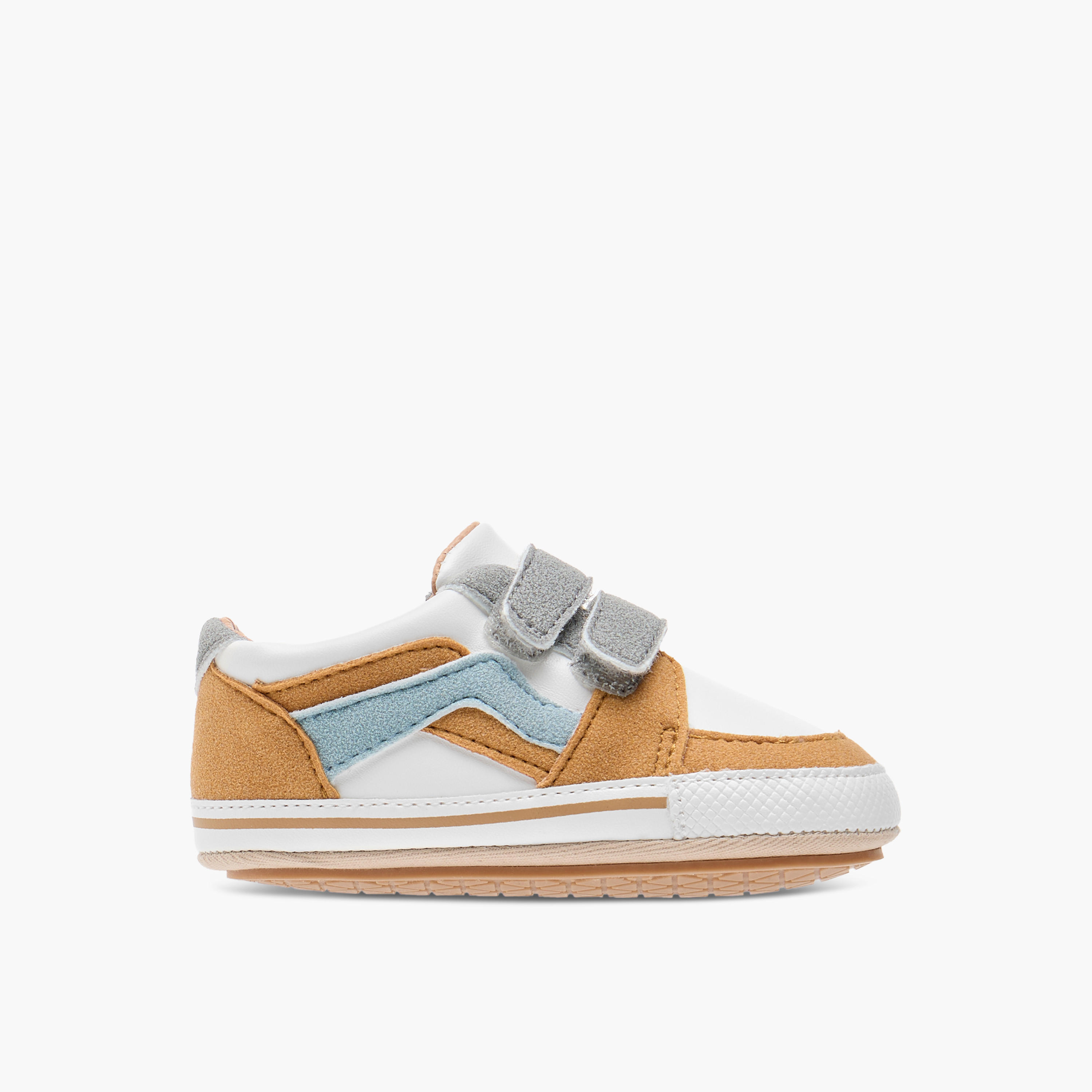 Barefeet Panelled Sneakers with Hook and Loop Closure-baby-boys-shoes-closedshoes-image-3