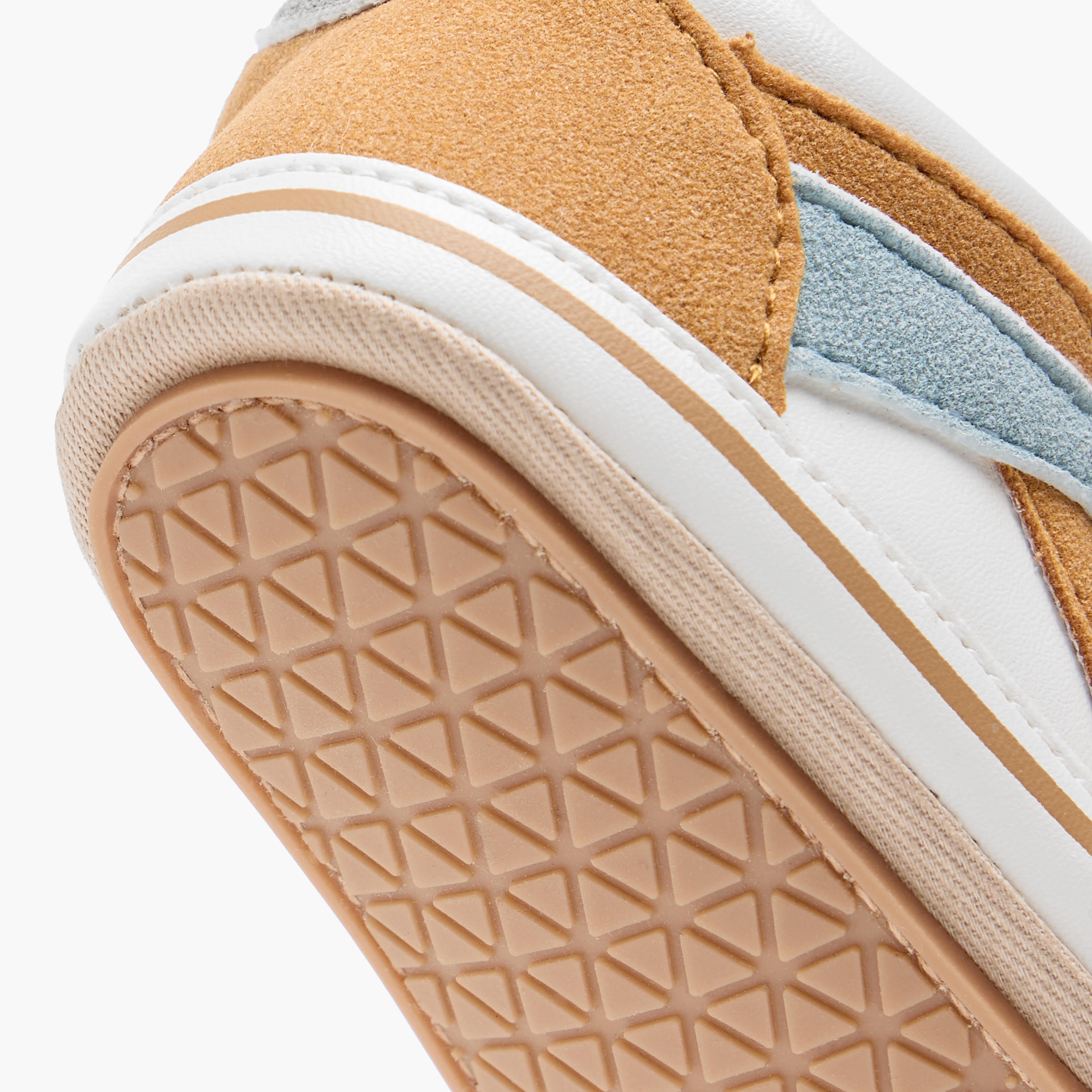 Barefeet Panelled Sneakers with Hook and Loop Closure-baby-boys-shoes-closedshoes-image-5