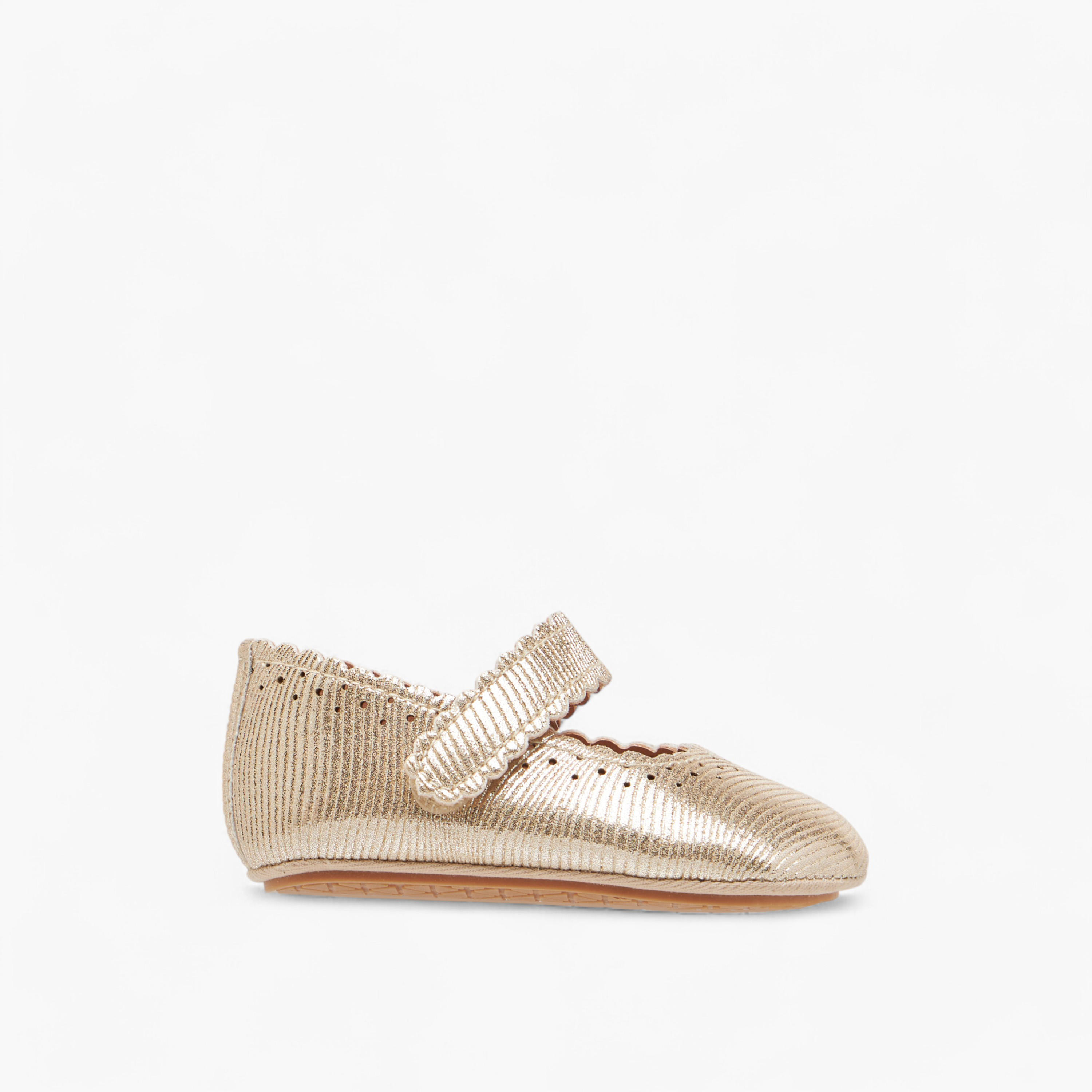Barefeet Perforated Shoes with Hook and Loop Closure-baby-girls-shoes-closedshoes-image-3