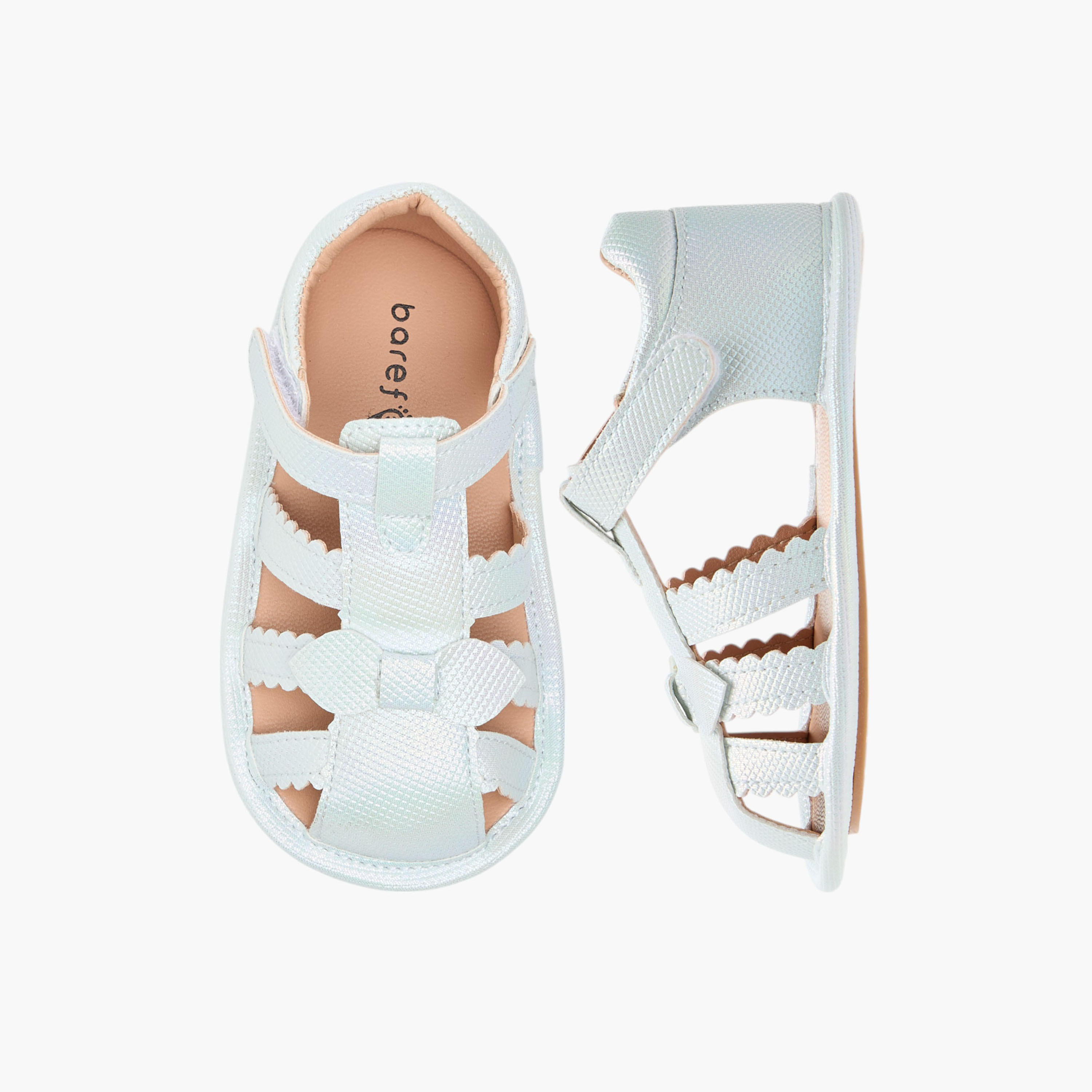 صندل بأحزمة بارزة الملمس وبشريط إغلاق لاصق من بيرفيت-baby-girls-shoes-sandals-image-6