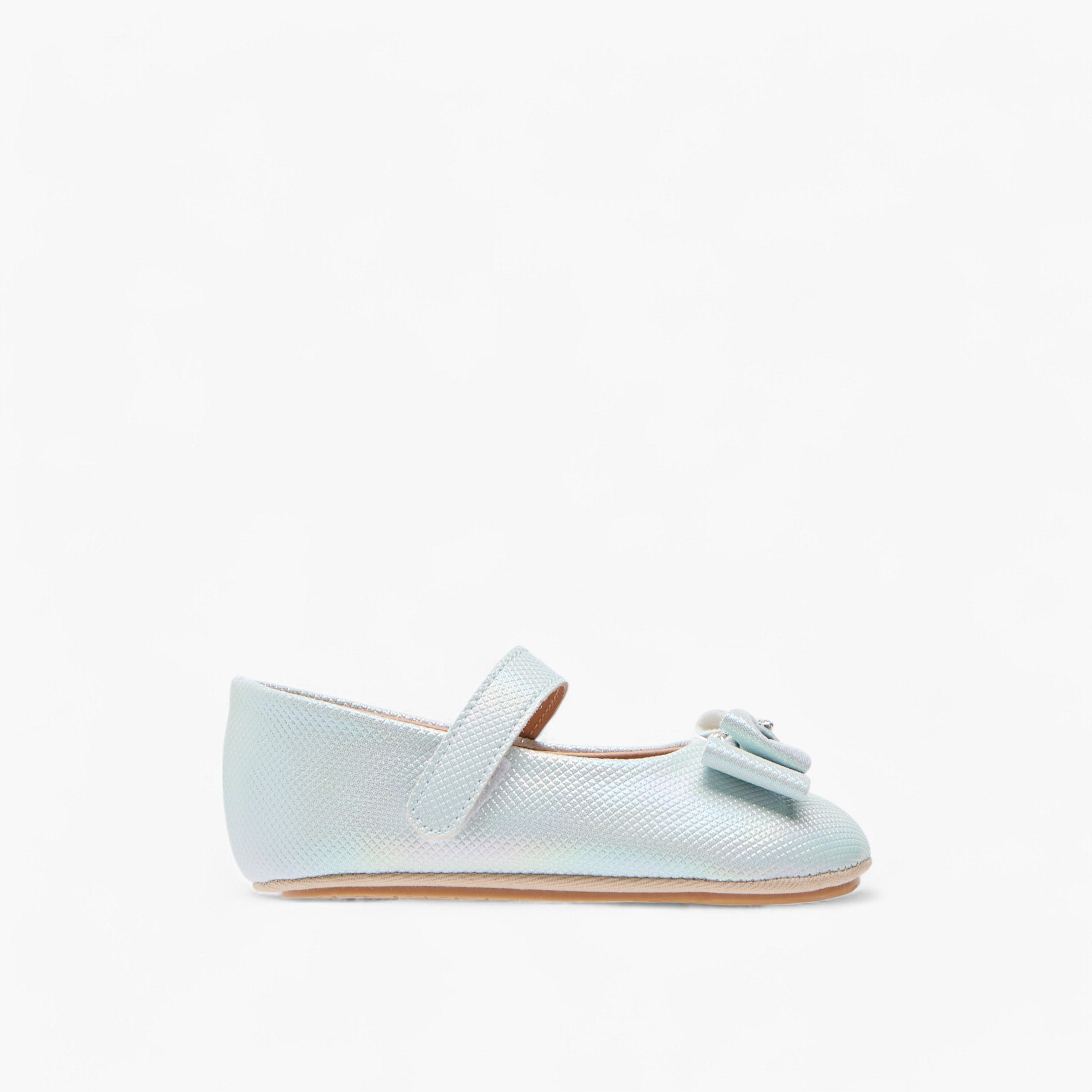 Barefeet Bow Accent Shoes with Hook and Loop Closure-baby-girls-shoes-closedshoes-image-3