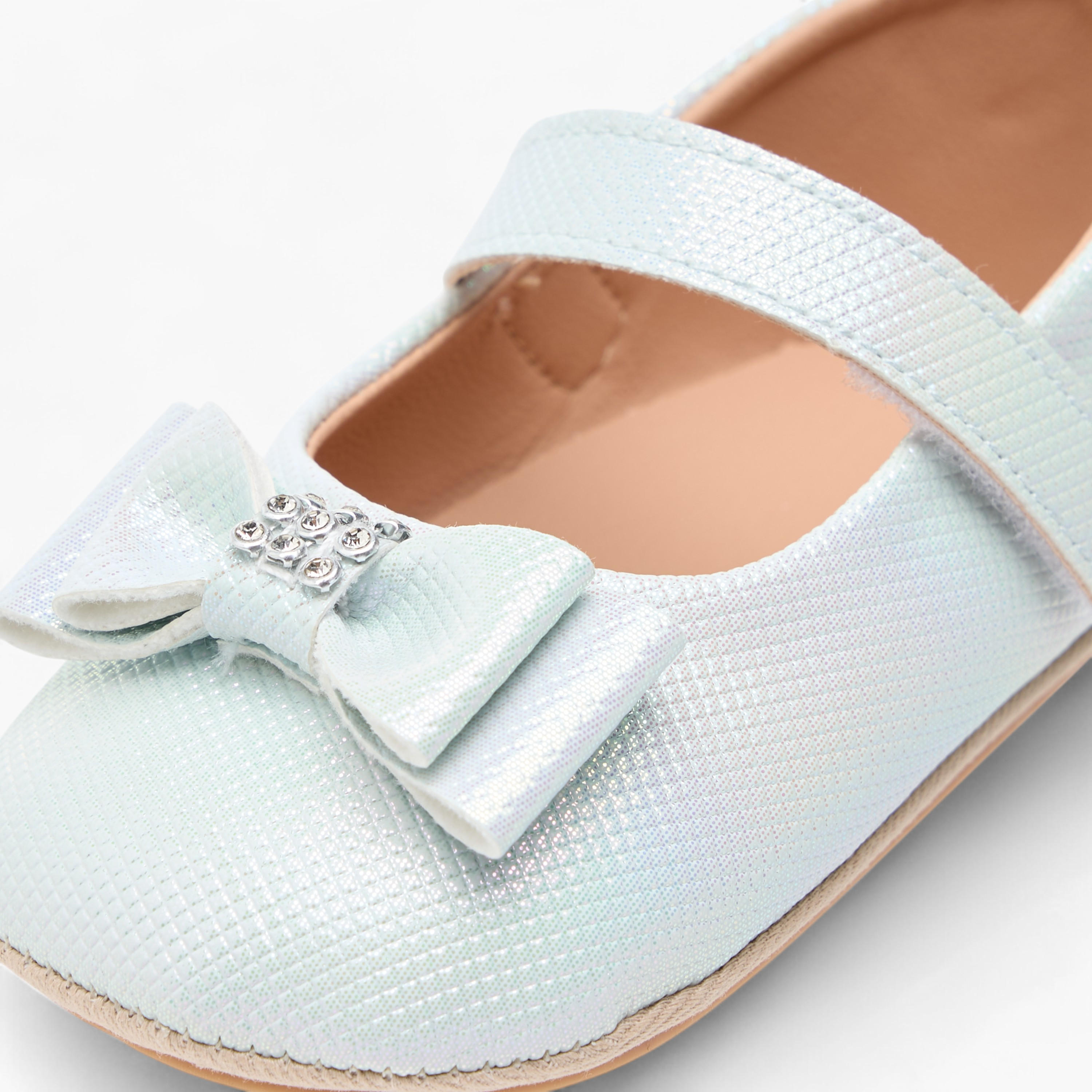Barefeet Bow Accent Shoes with Hook and Loop Closure-baby-girls-shoes-closedshoes-image-4