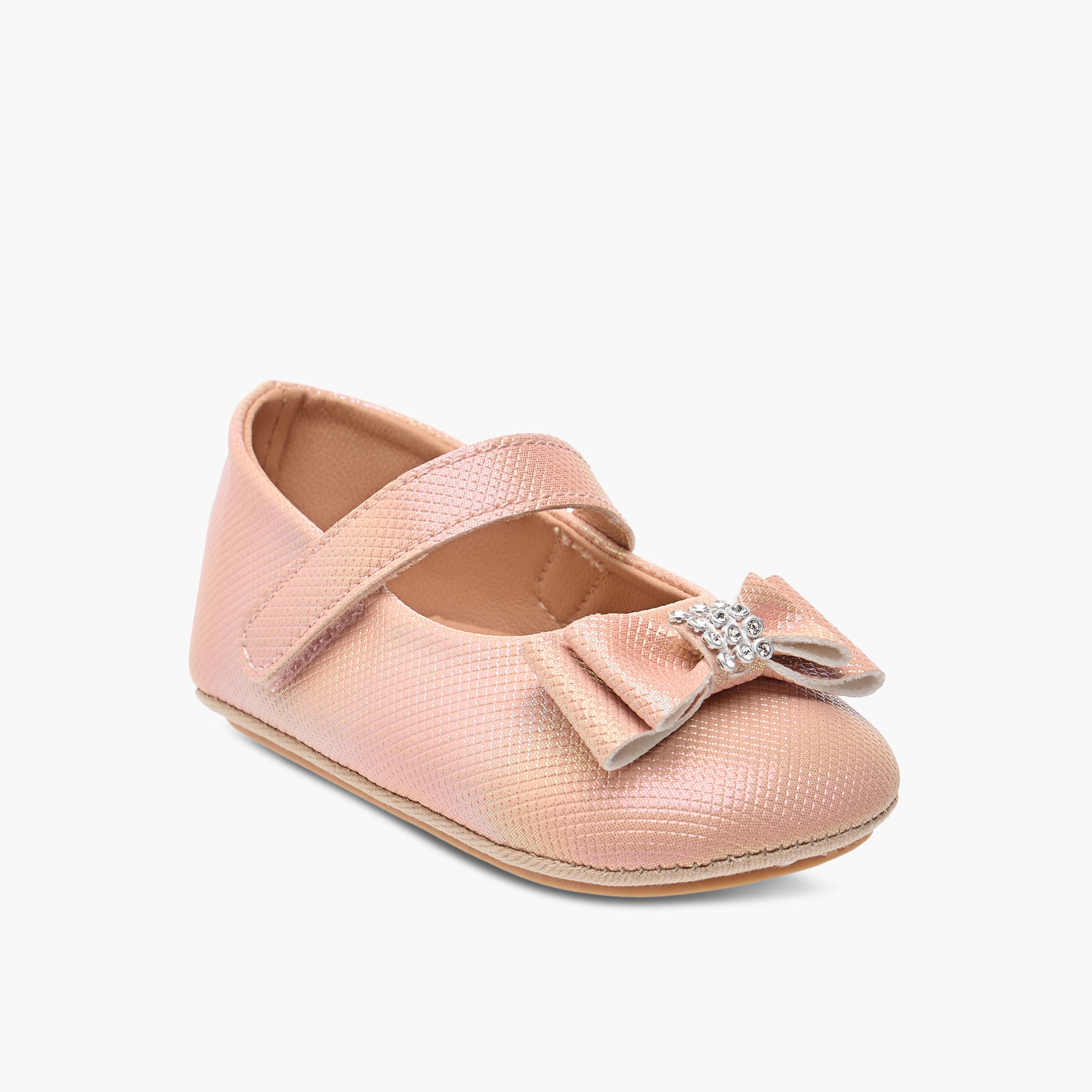Barefeet Bow Accent Shoes with Hook and Loop Closure-baby-girls-shoes-closedshoes-image-7