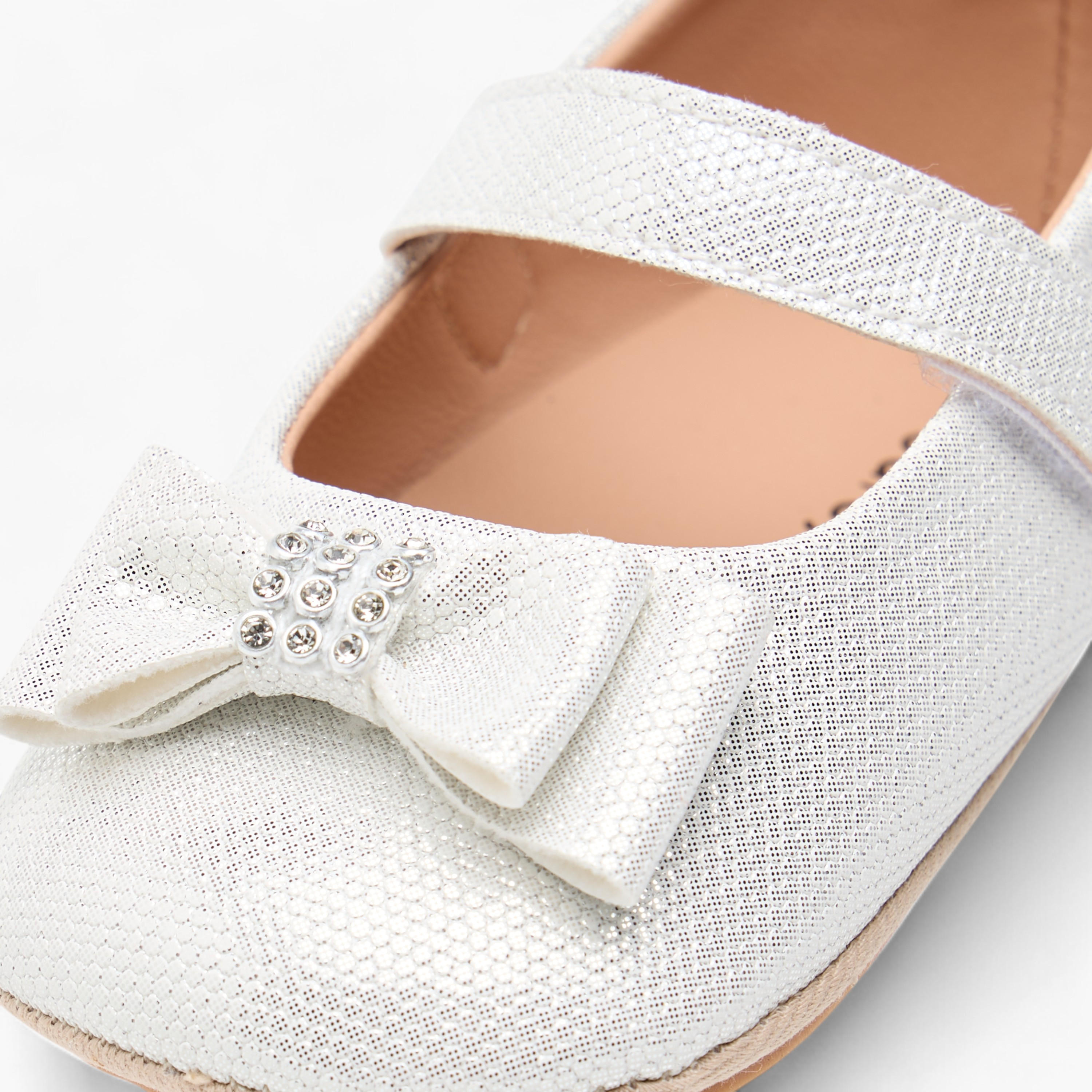 Barefeet Bow Accent Shoes with Hook and Loop Closure-baby-girls-shoes-closedshoes-image-4