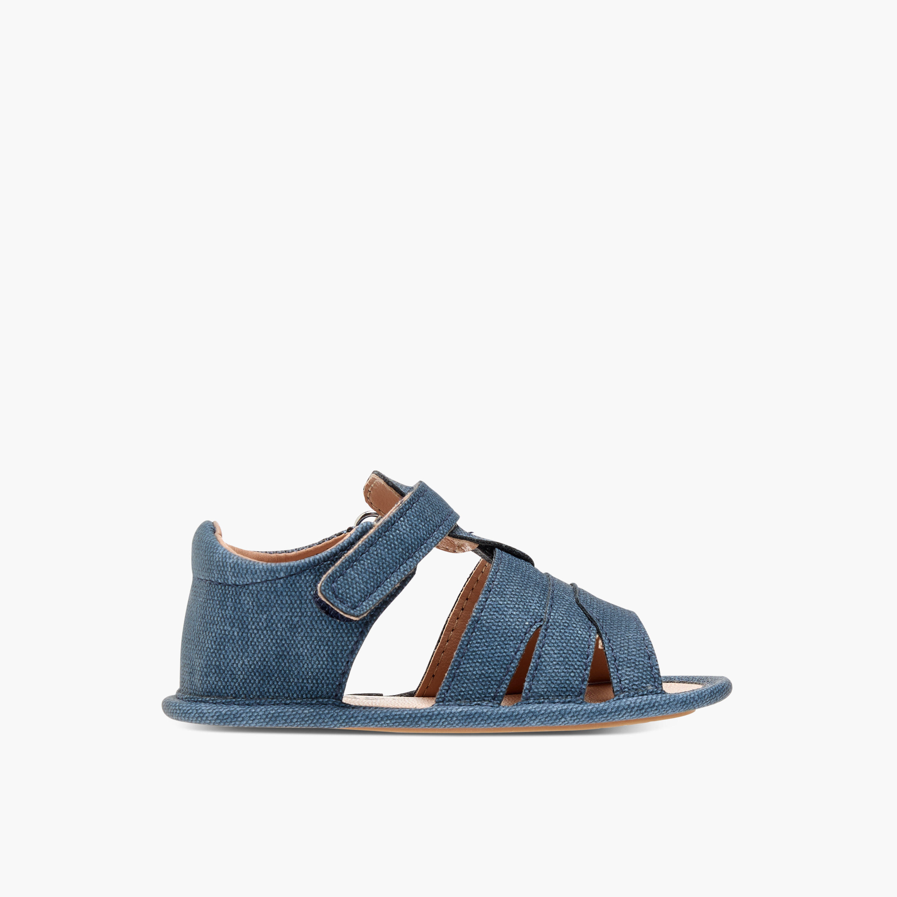 Barefeet Textured Strap Sandals with Hook and Loop Closure-baby-boys-shoes-sandals-image-3