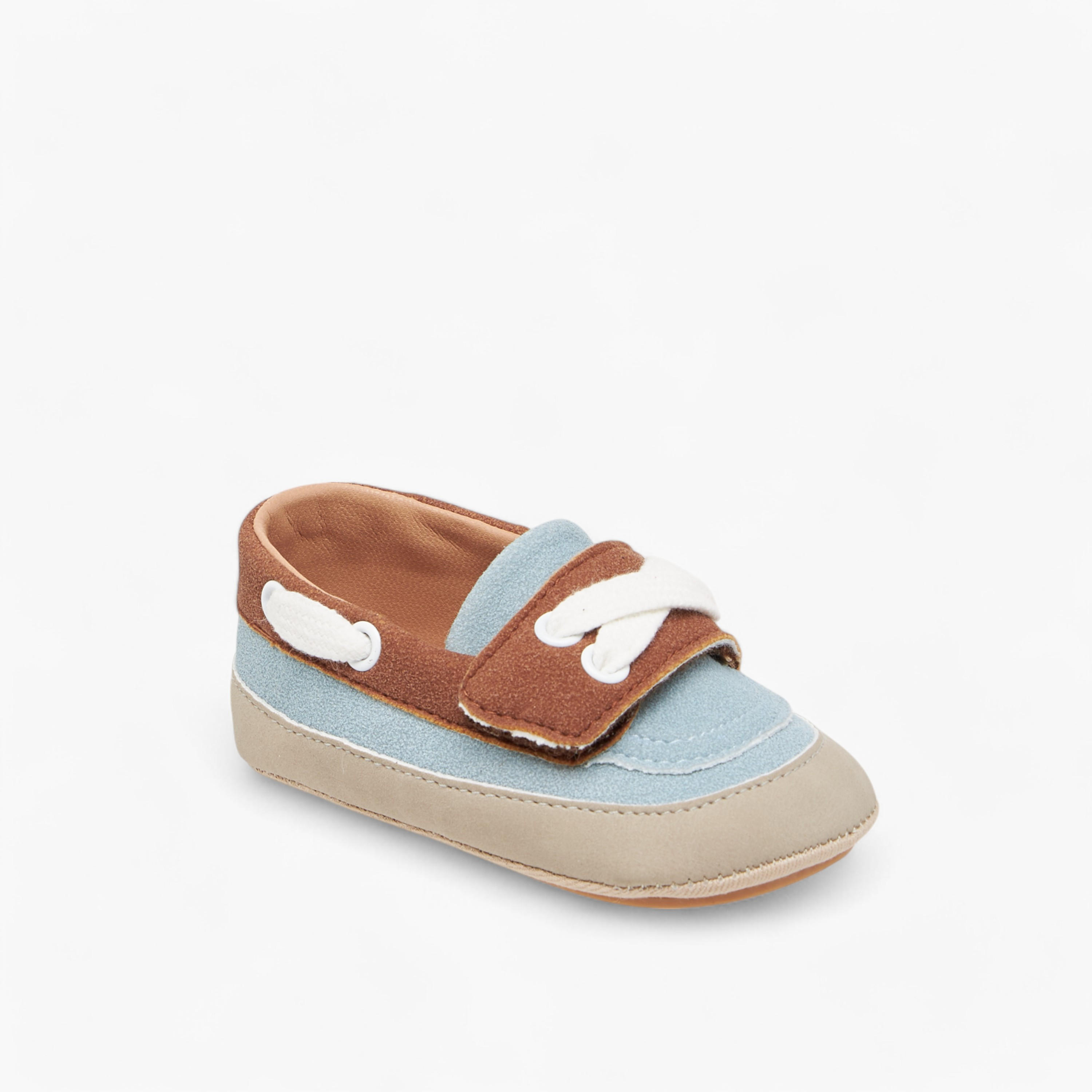 Barefeet Colourblock Booties with Hook and Loop Closure-baby-boys-shoes-booties-image-2