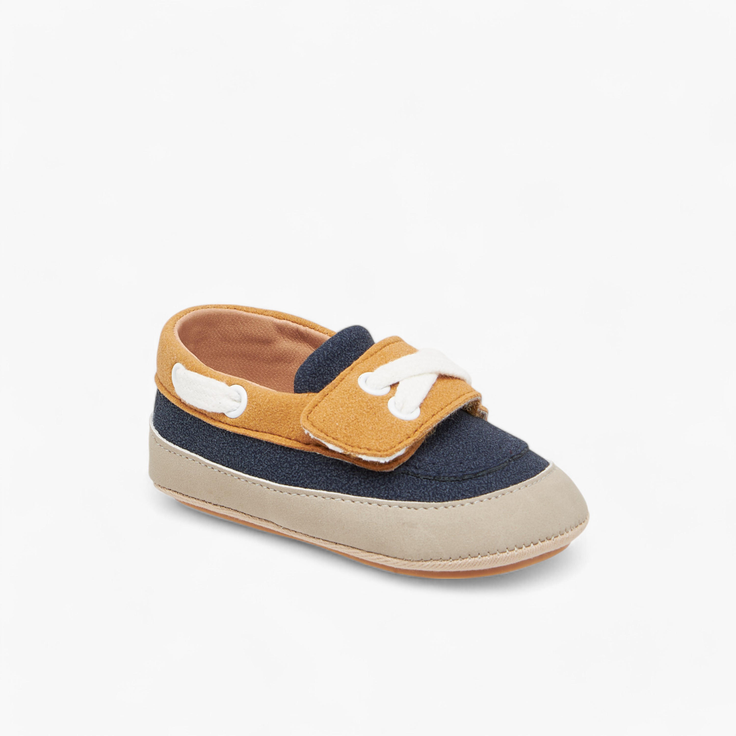 Barefeet Colourblock Booties with Hook and Loop Closure-baby-boys-shoes-booties-image-2