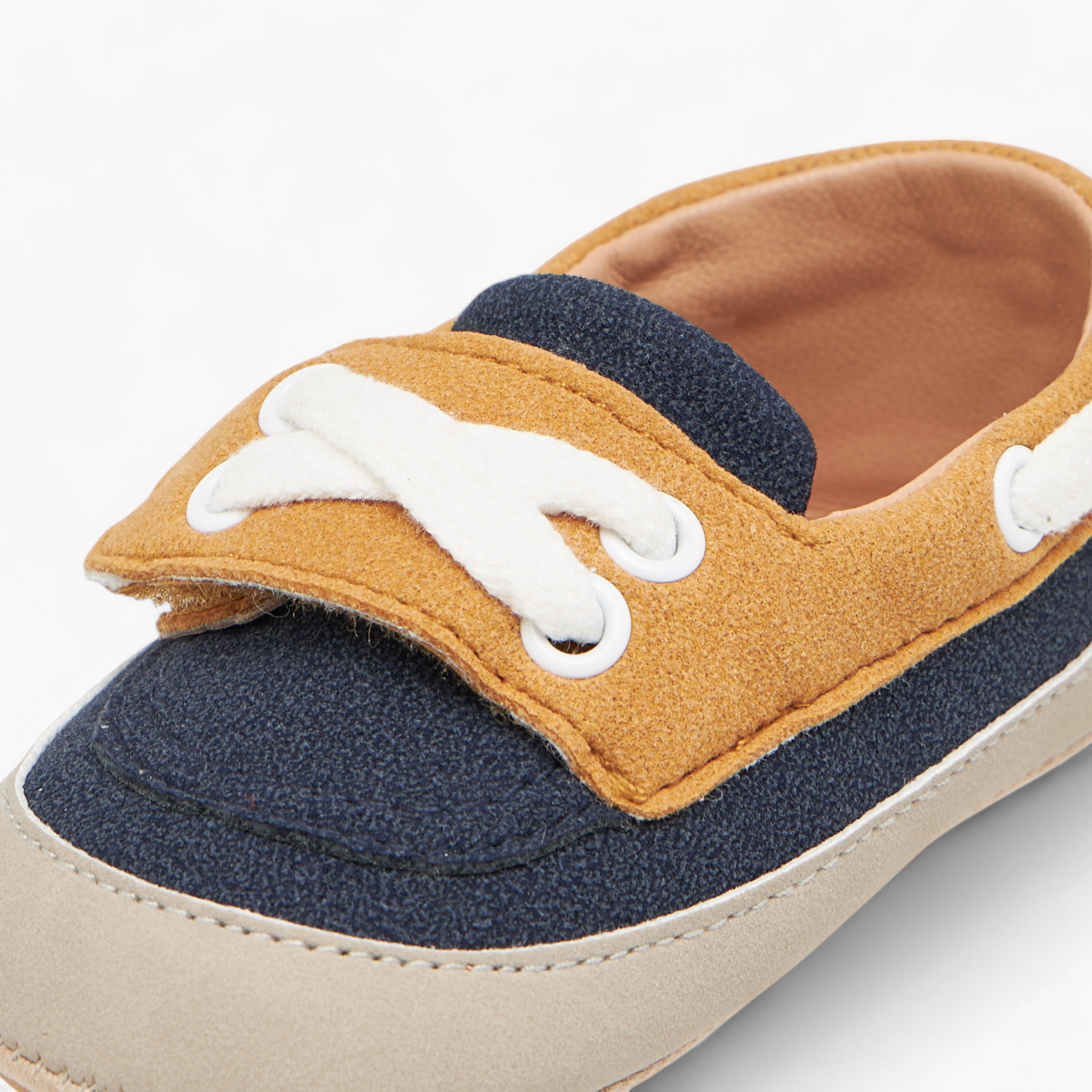 Barefeet Colourblock Booties with Hook and Loop Closure-baby-boys-shoes-booties-image-4