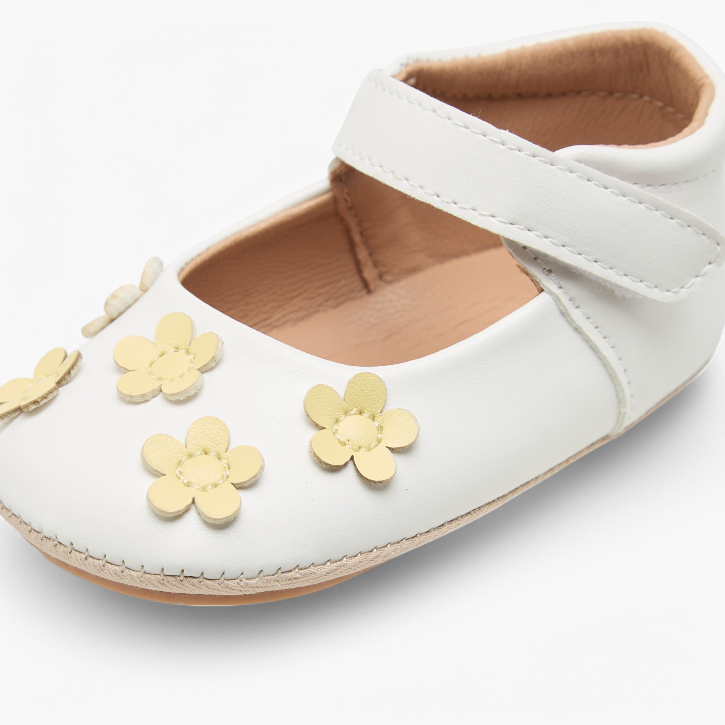 Barefeet Floral Accent Shoes with Hook and Loop Closure-baby-girls-shoes-closedshoes-image-6