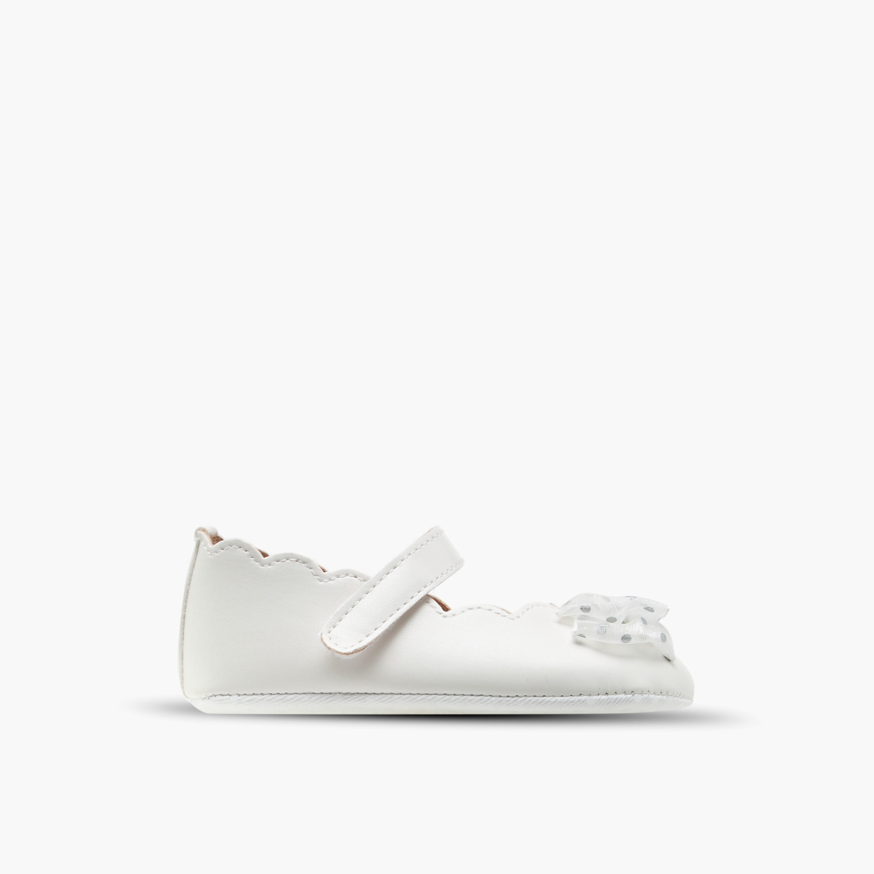 Barefeet Bow Accent Shoes with Hook and Loop Closure-baby-girls-shoes-closedshoes-image-3
