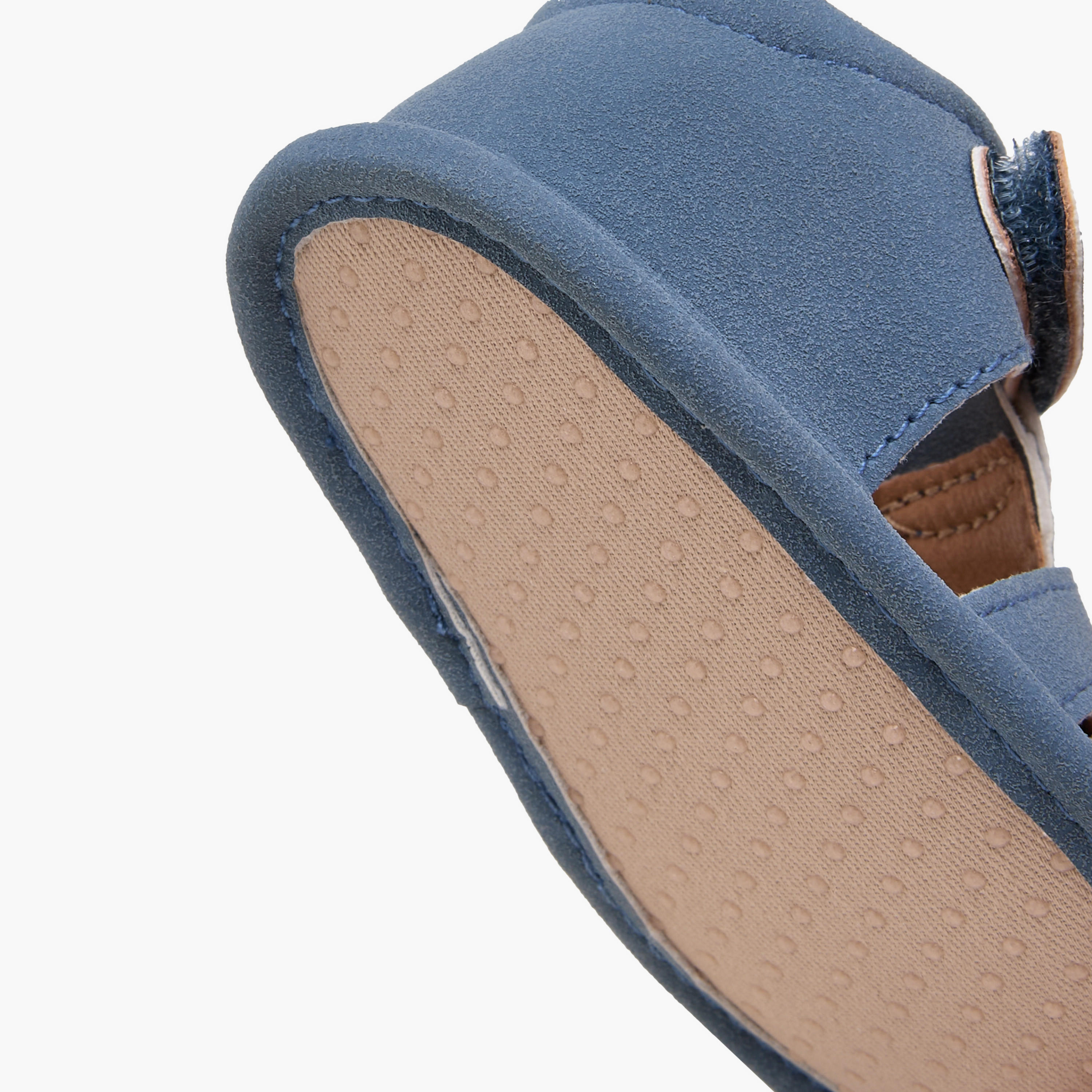 Barefeet Solid Booties with Hook and Loop Closure-baby-boys-shoes-booties-image-5