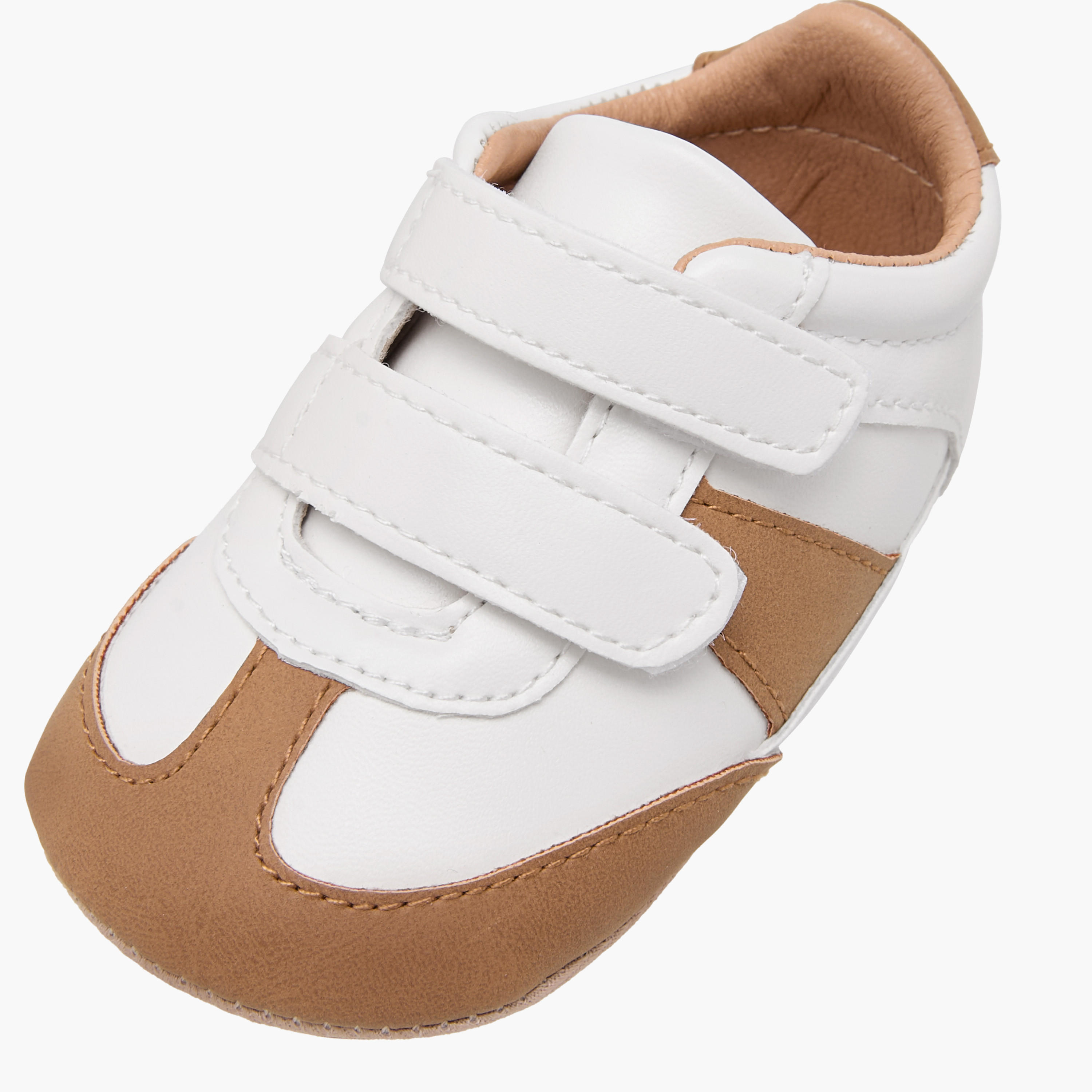 Barefeet Panelled Botties with Hook and Loop Closure-baby-boys-shoes-booties-image-4