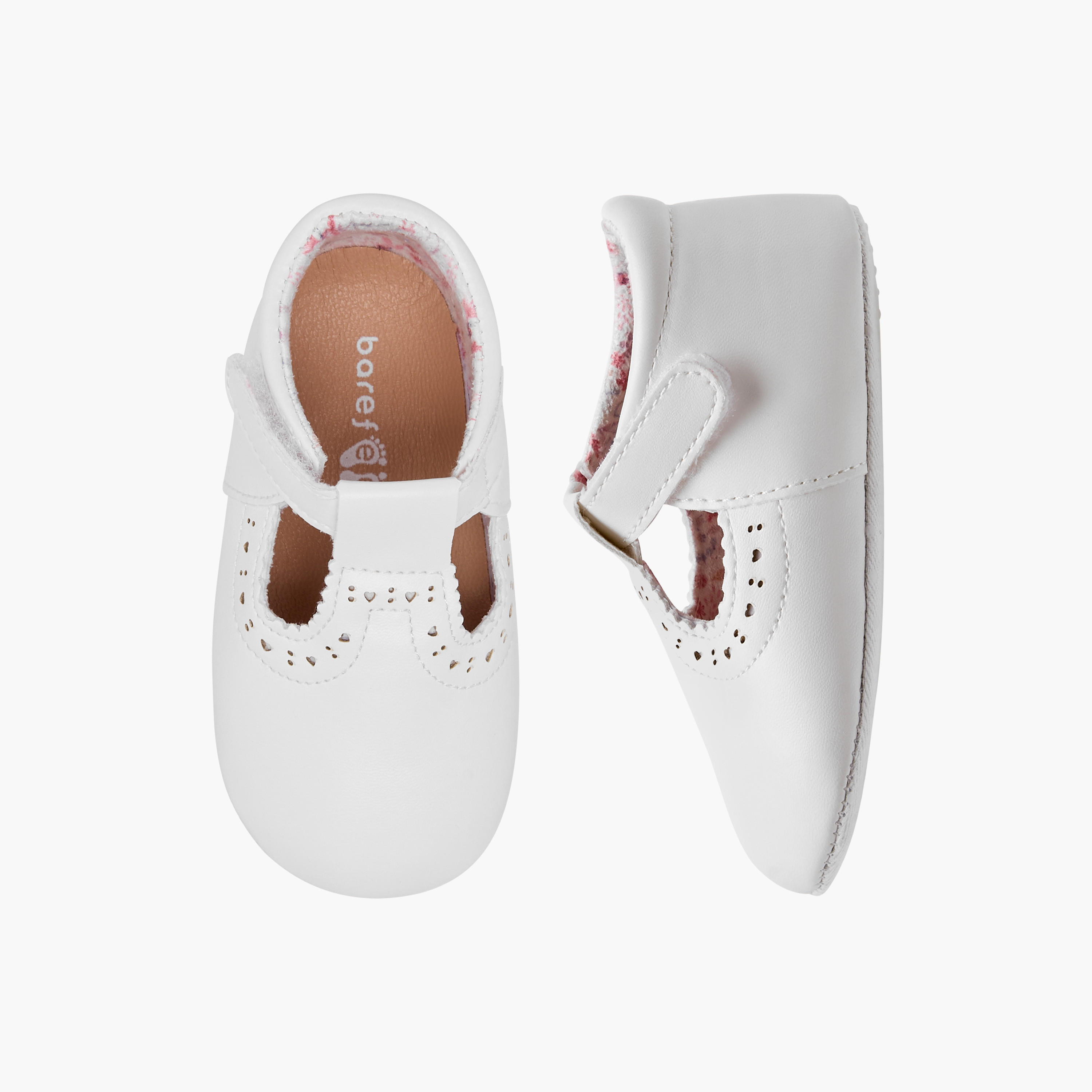 Barefeet Cutwork Detail Booties with Hook and Loop Closure-baby-girls-shoes-booties-image-1