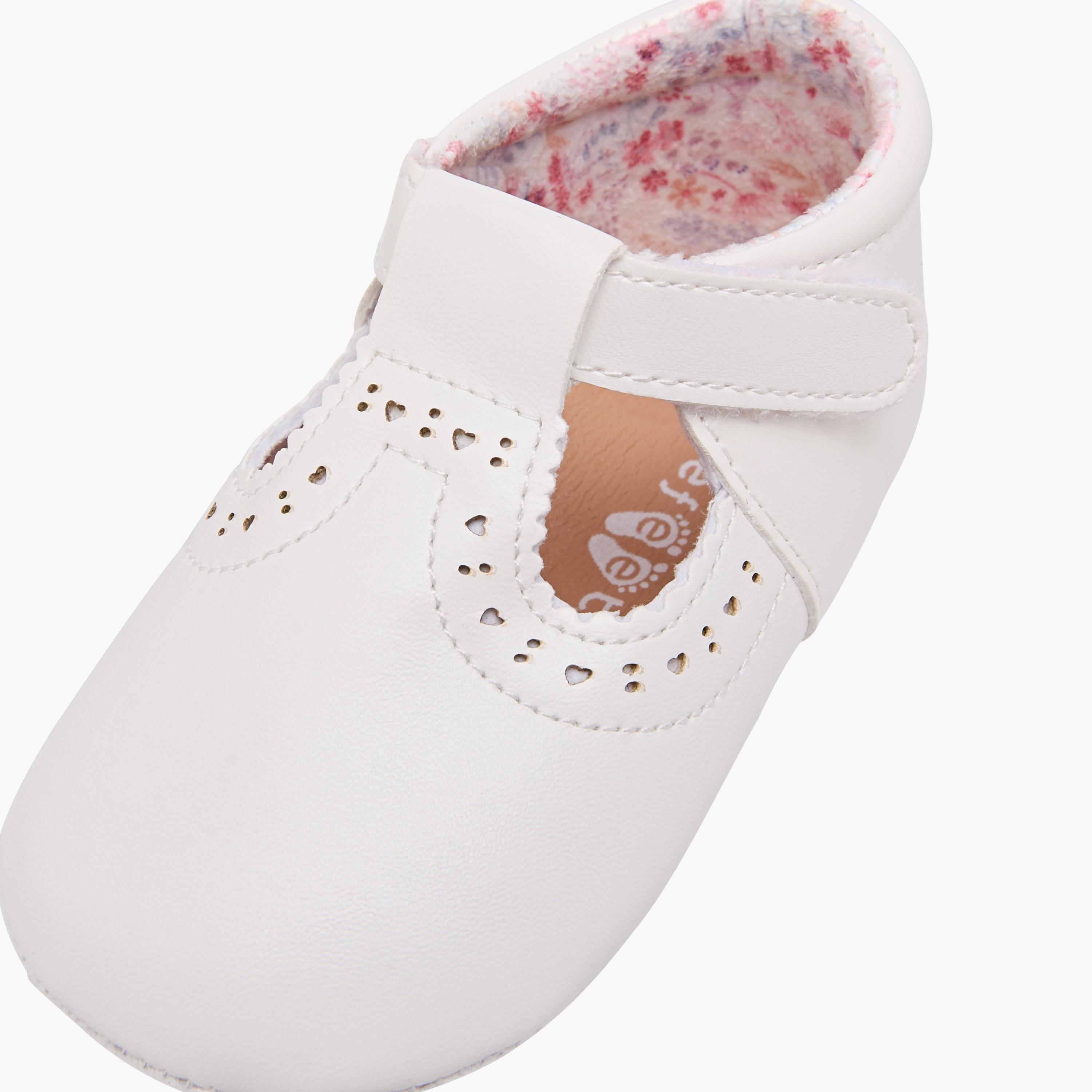 Barefeet Cutwork Detail Booties with Hook and Loop Closure-baby-girls-shoes-booties-image-4